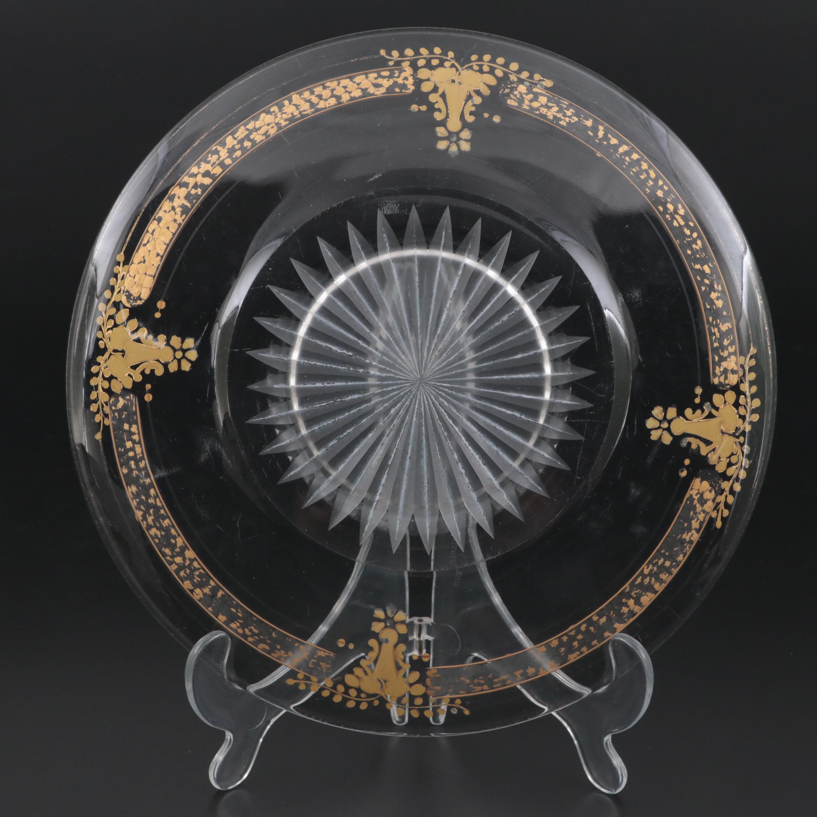 French Style Gilt Metal and Glass Casket with Other Vase and Décor