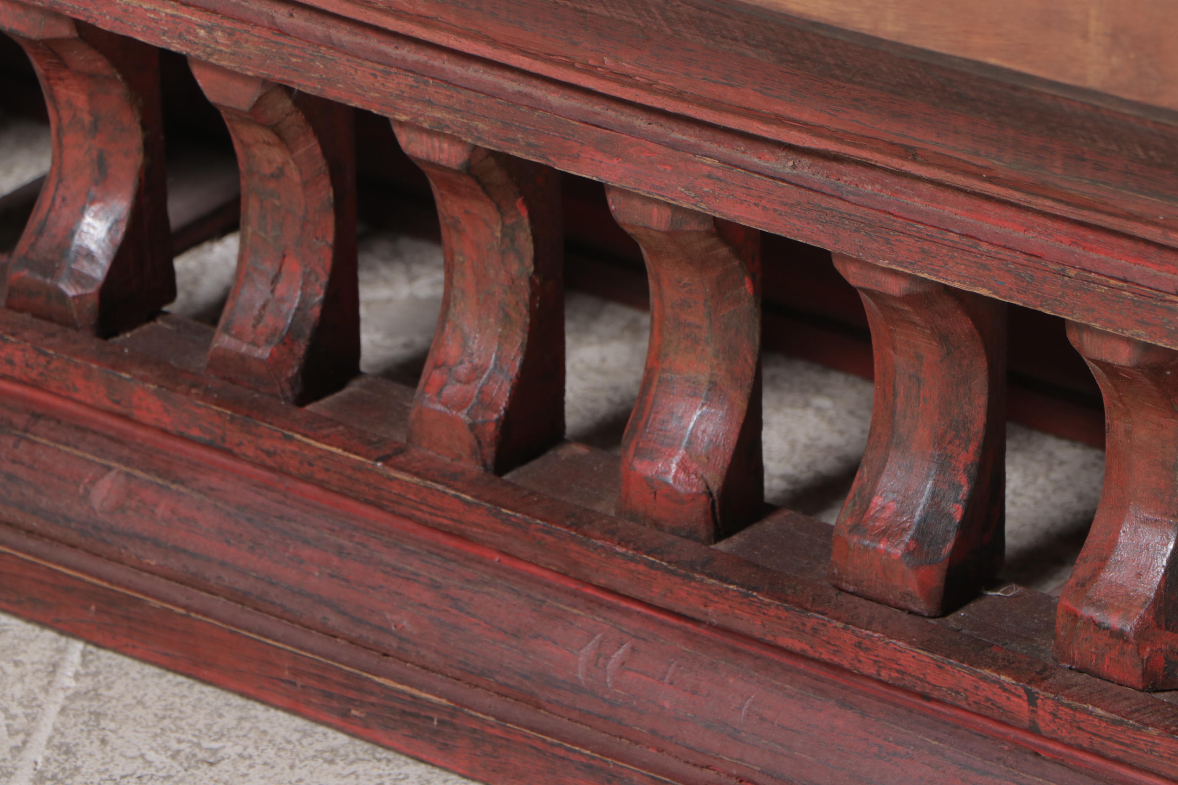 Thai Reclining Buddha Throne Teak Table, Early 20th Century