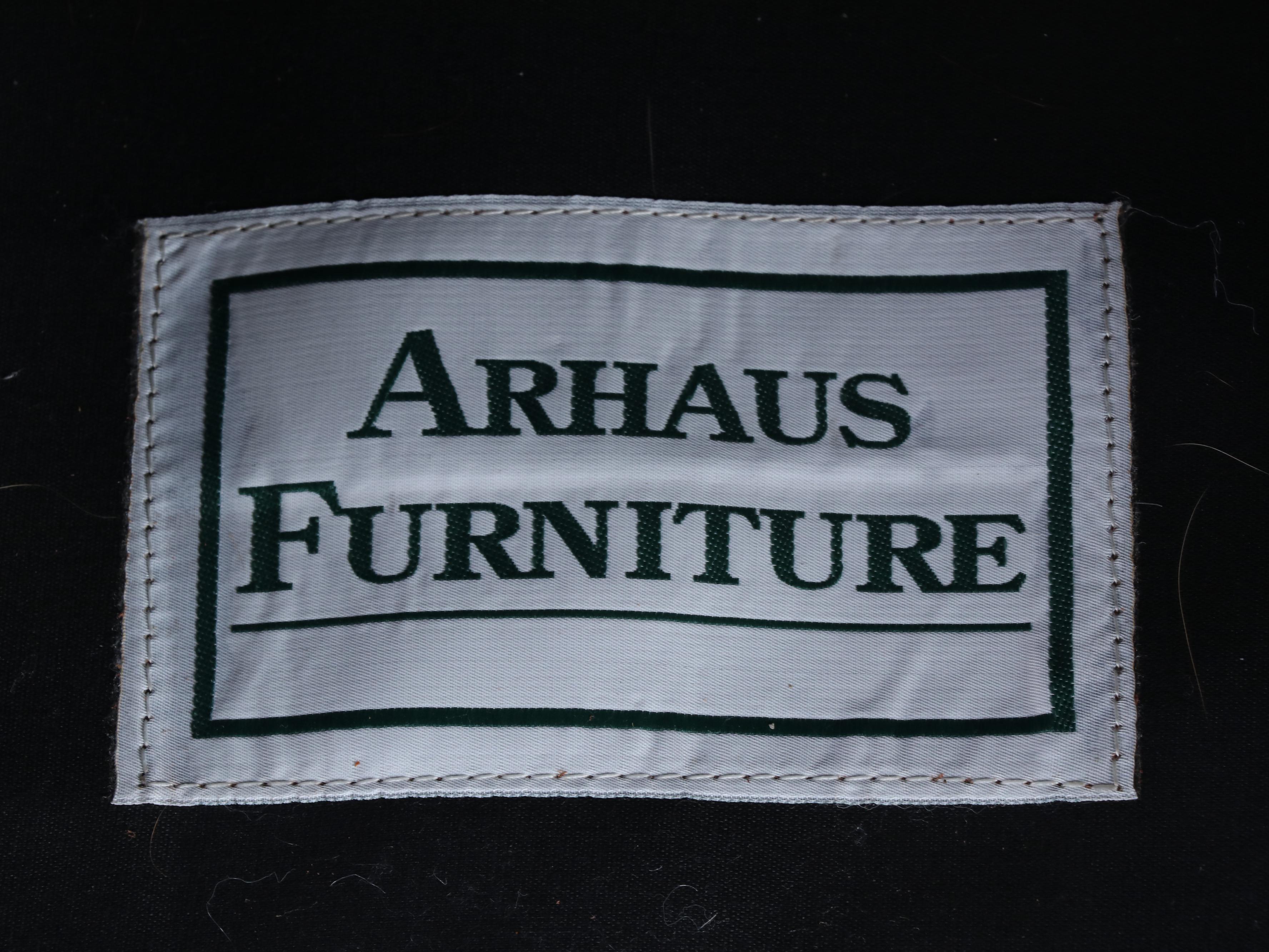 Cambridge Collection for Arhaus Furniture Leather Wingback Armchair w/ Nailheads