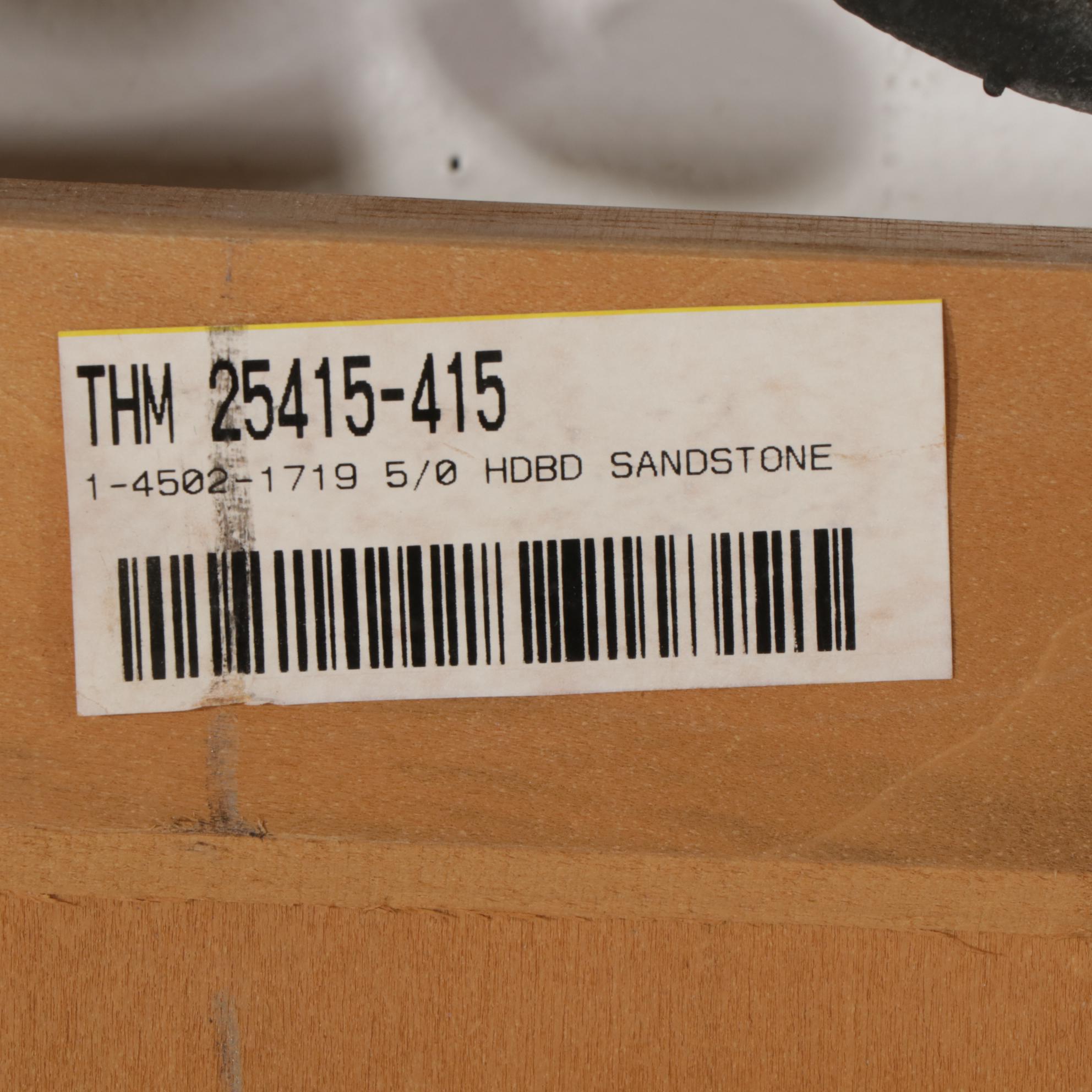 Thomasville "Terrace Garden" Oak and Wrought Iron Queen/Full Size Paneled Bed