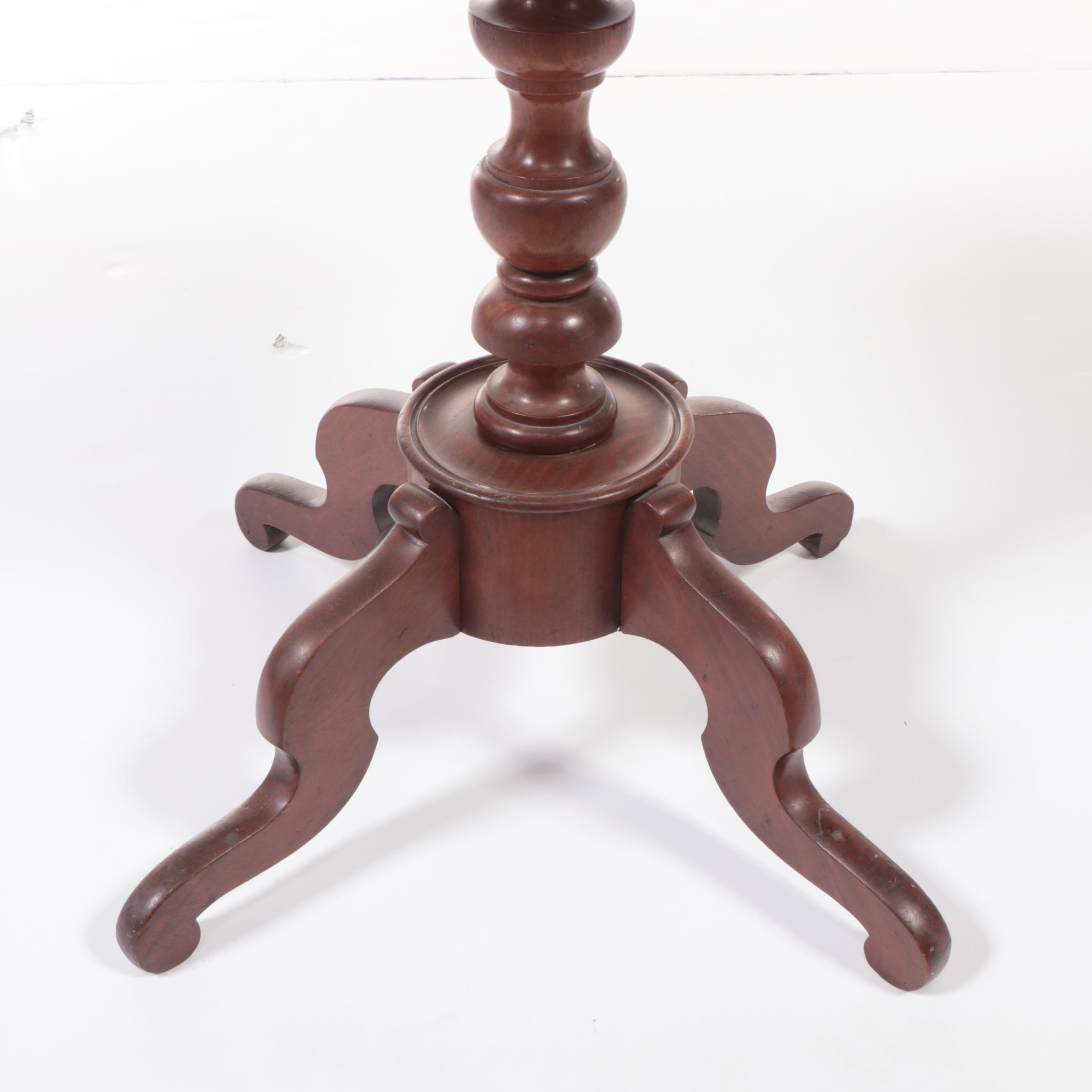 Louis Philippe Mahogany Lift-Lid Sewing Stand, Mid-19th Century