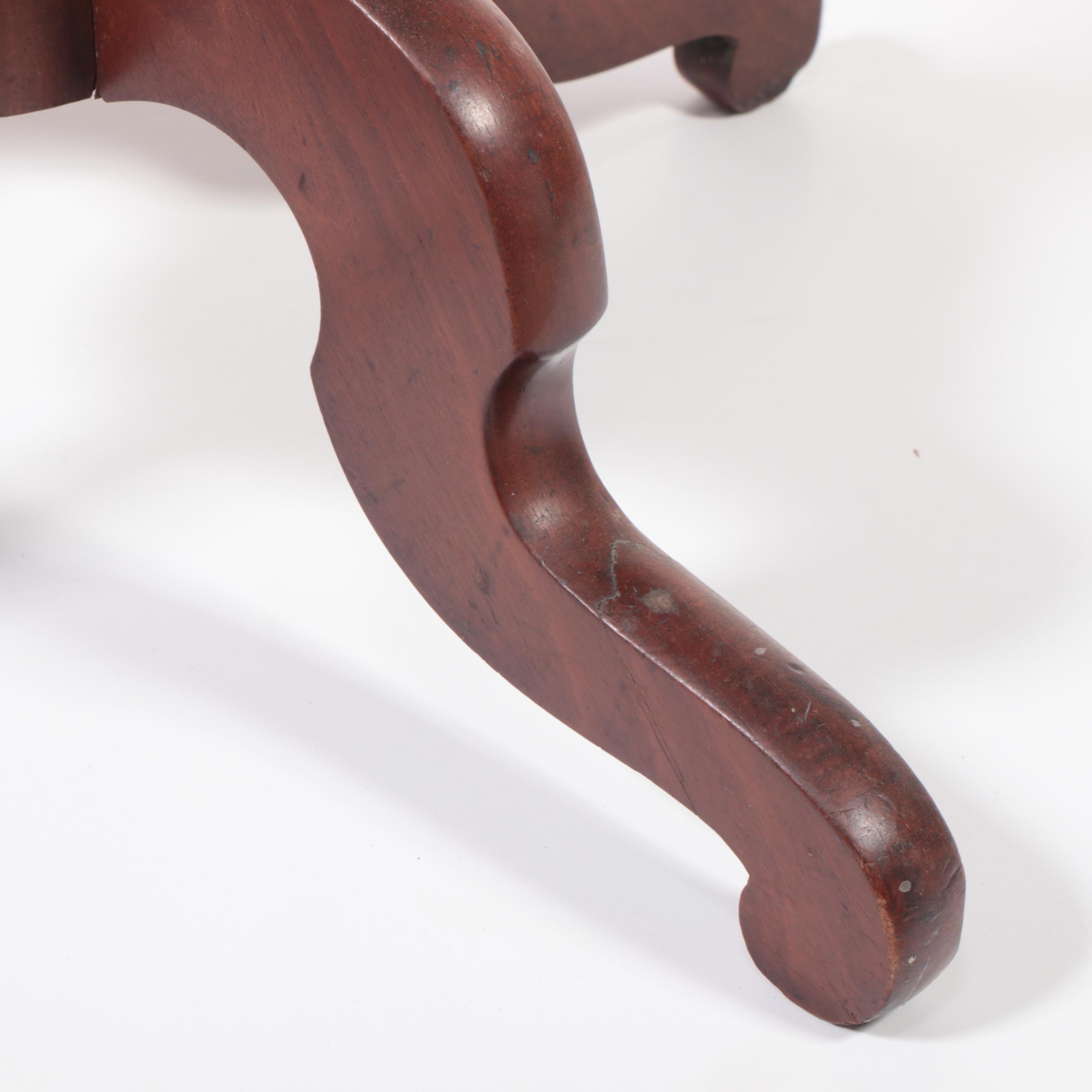 Louis Philippe Mahogany Lift-Lid Sewing Stand, Mid-19th Century