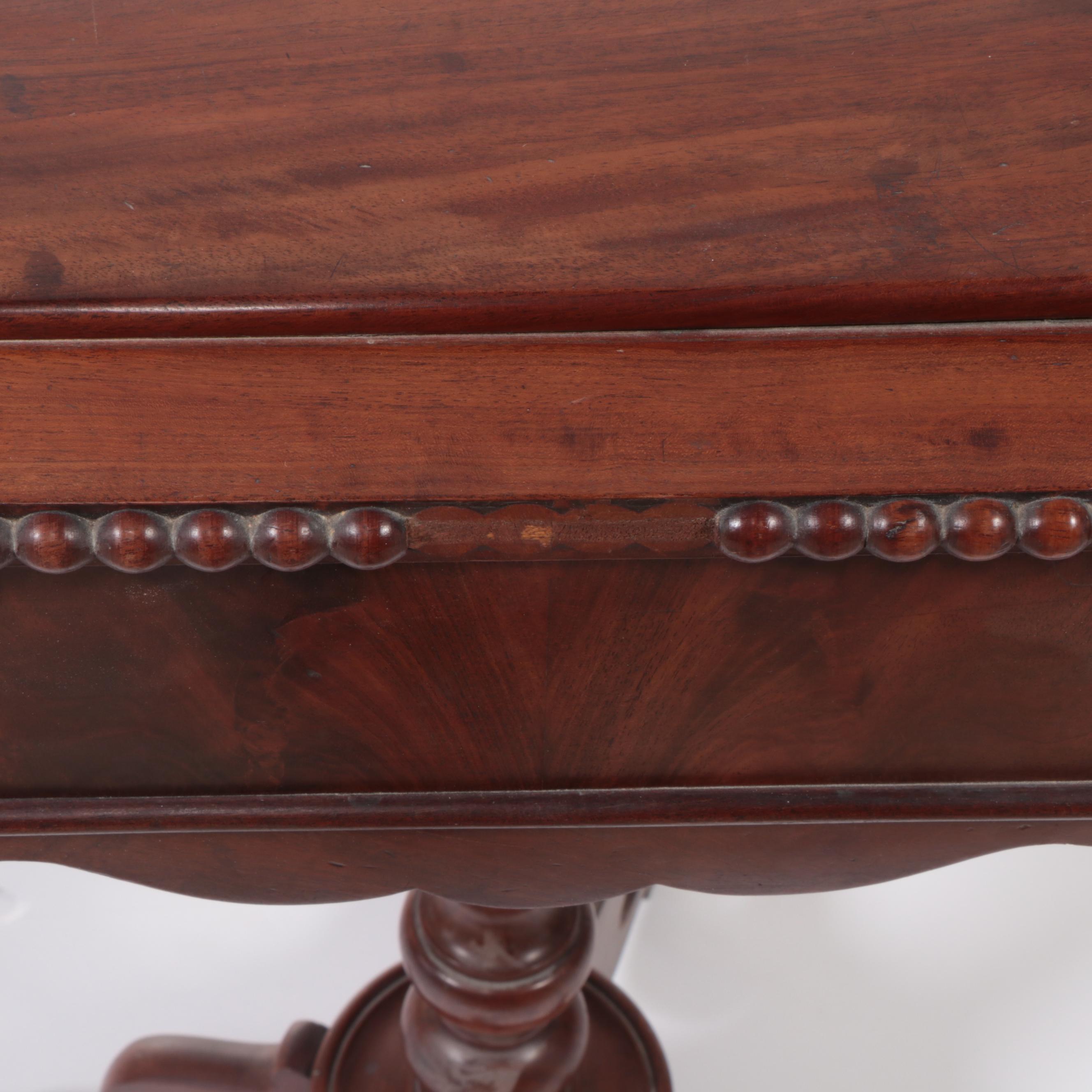 Louis Philippe Mahogany Lift-Lid Sewing Stand, Mid-19th Century