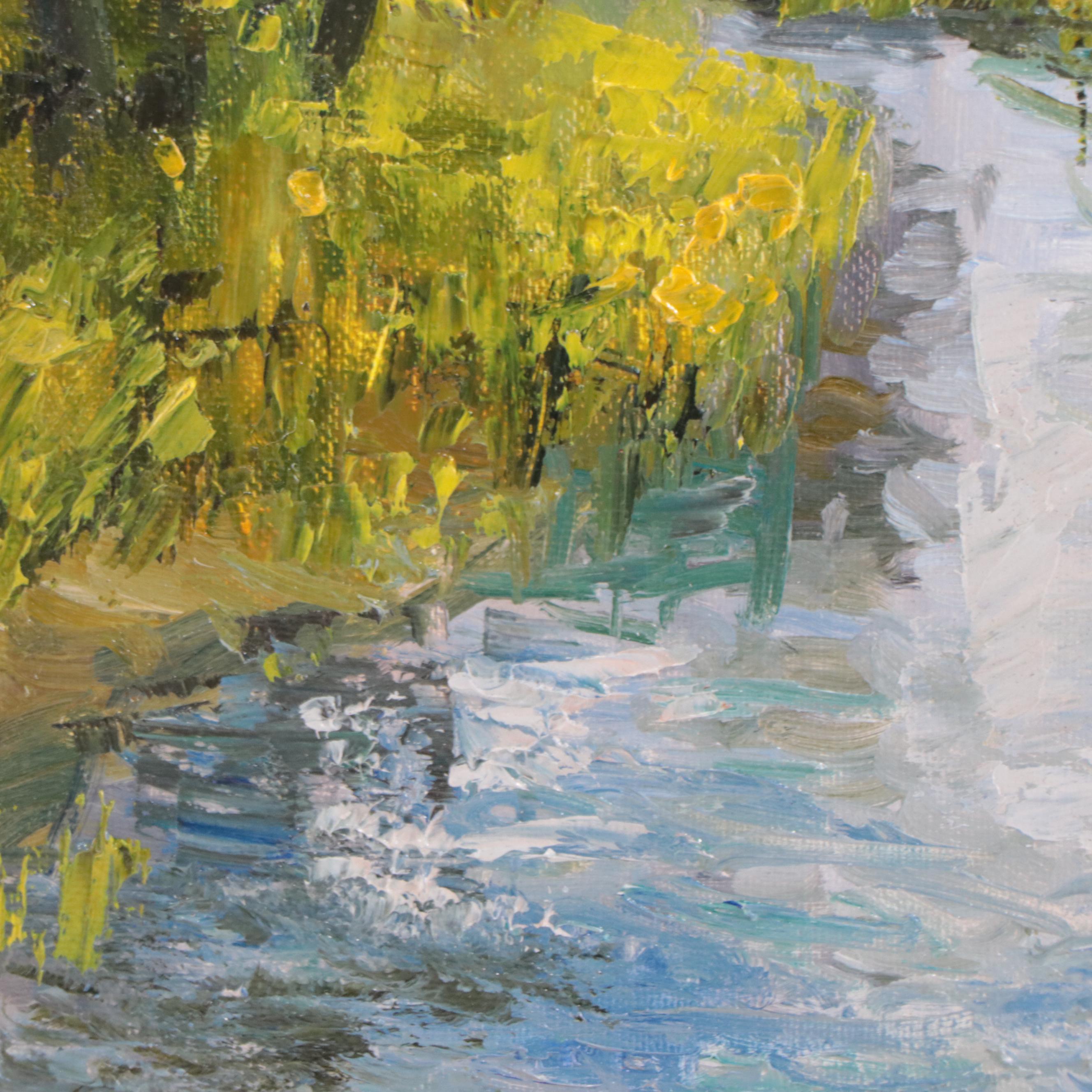 Garncarek Aleksander Landscape Oil Painting "Bagna," 2018