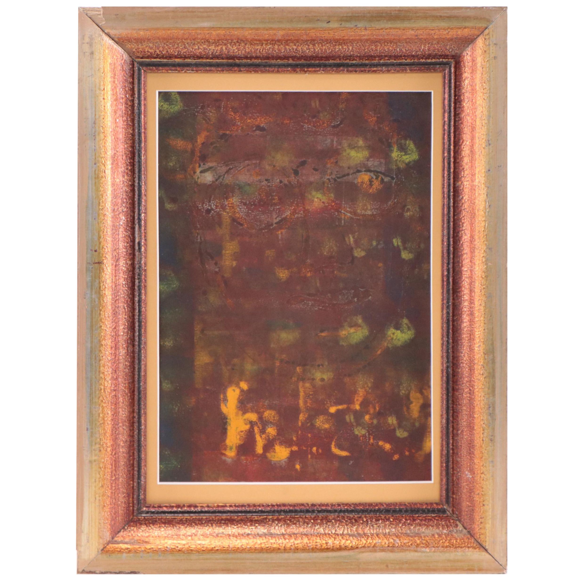 Helga Schmidt-Römhild Abstract Figural Mixed Media Painting