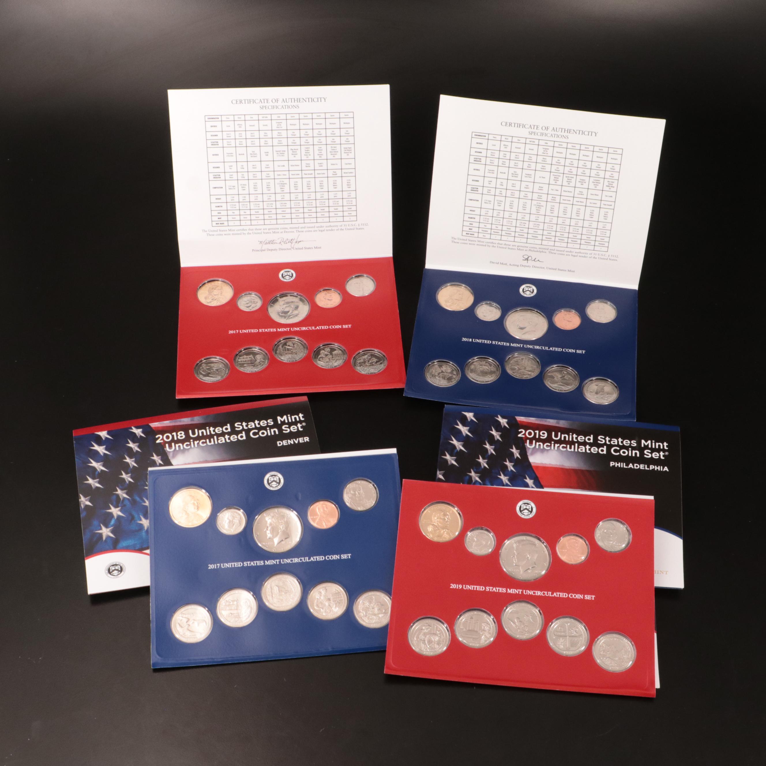 Collection of Three U.S. Uncirculated Mint Sets