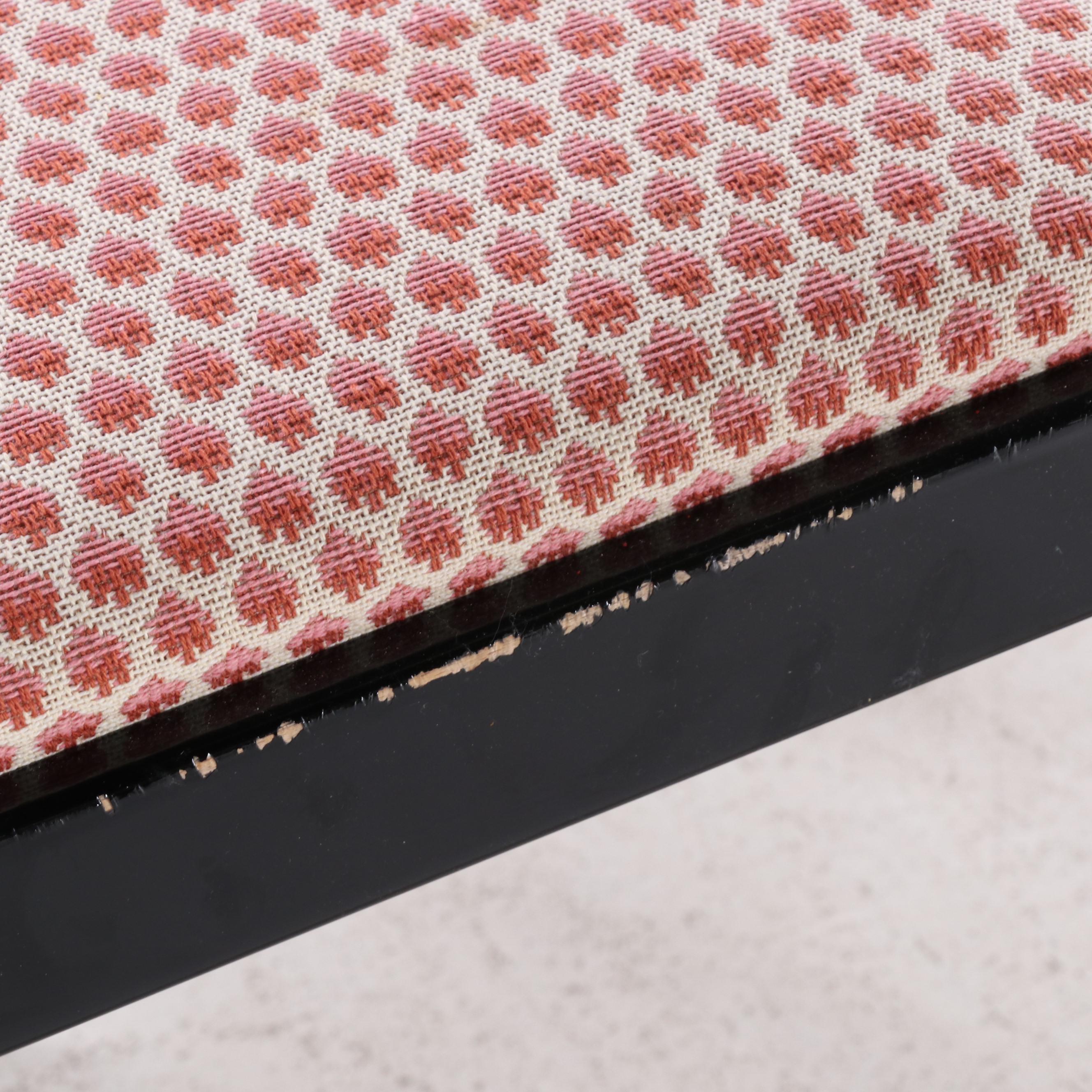 Six Tonon Italian Late Baroque Style Ebonized Dining Chairs