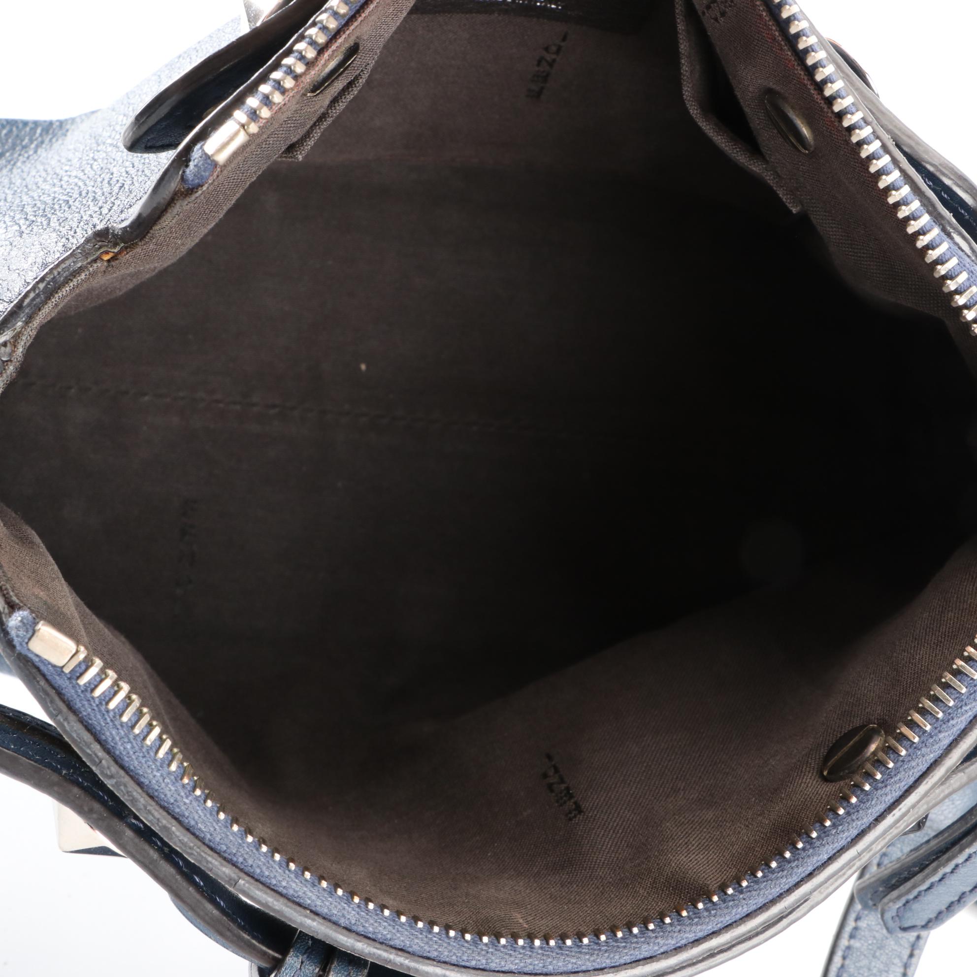 Fendi By The Way Mini Crossbody Bag in Blue Leather with Shoulder Strap