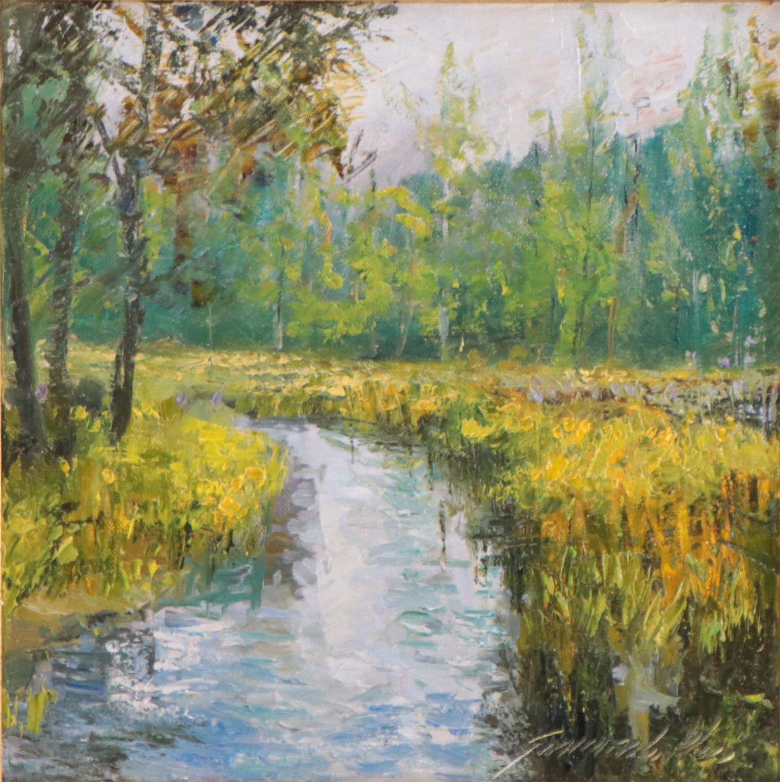 Garncarek Aleksander Landscape Oil Painting "Bagna," 2018
