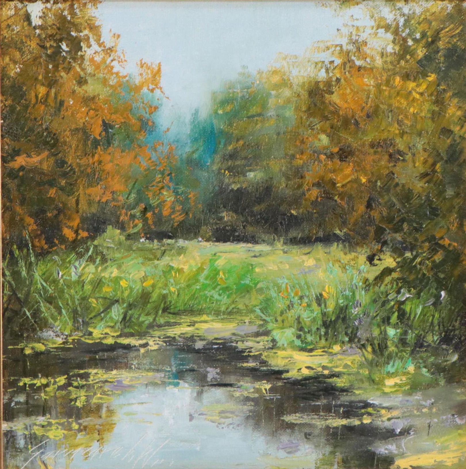 Garncarek Aleksander Landscape Oil Painting "Na Biegu," 2019