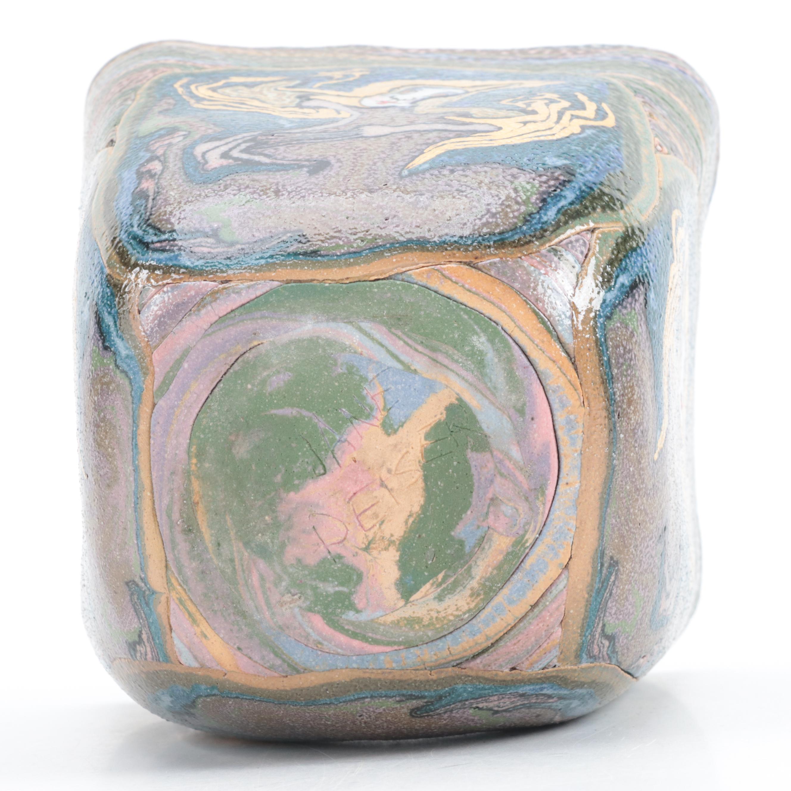 Jane Goslin Peiser Multi-Colored Ceramic Vase