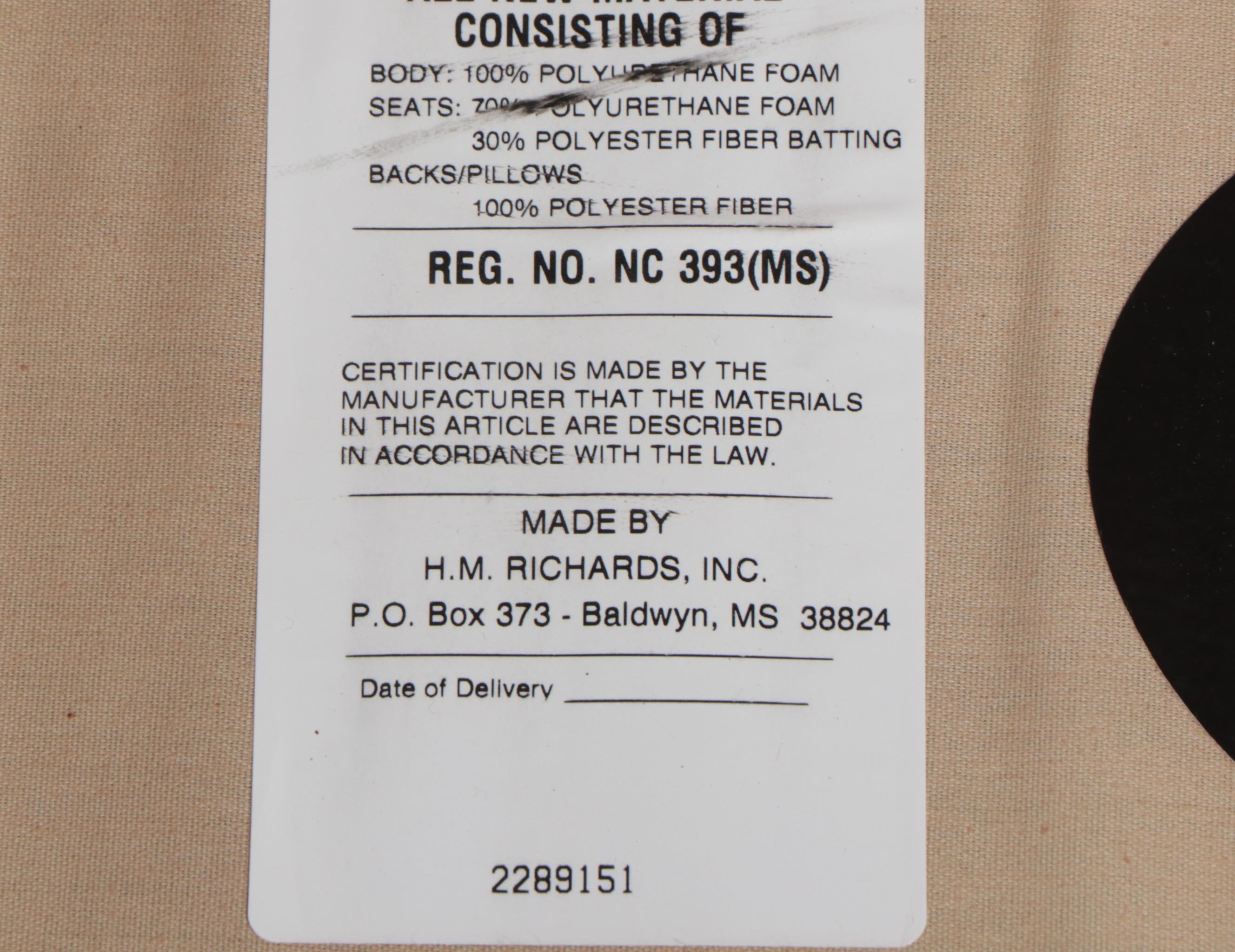 Pair of Cindy Crawford Home Ebonized and Custom-Upholstered Easy Armchairs