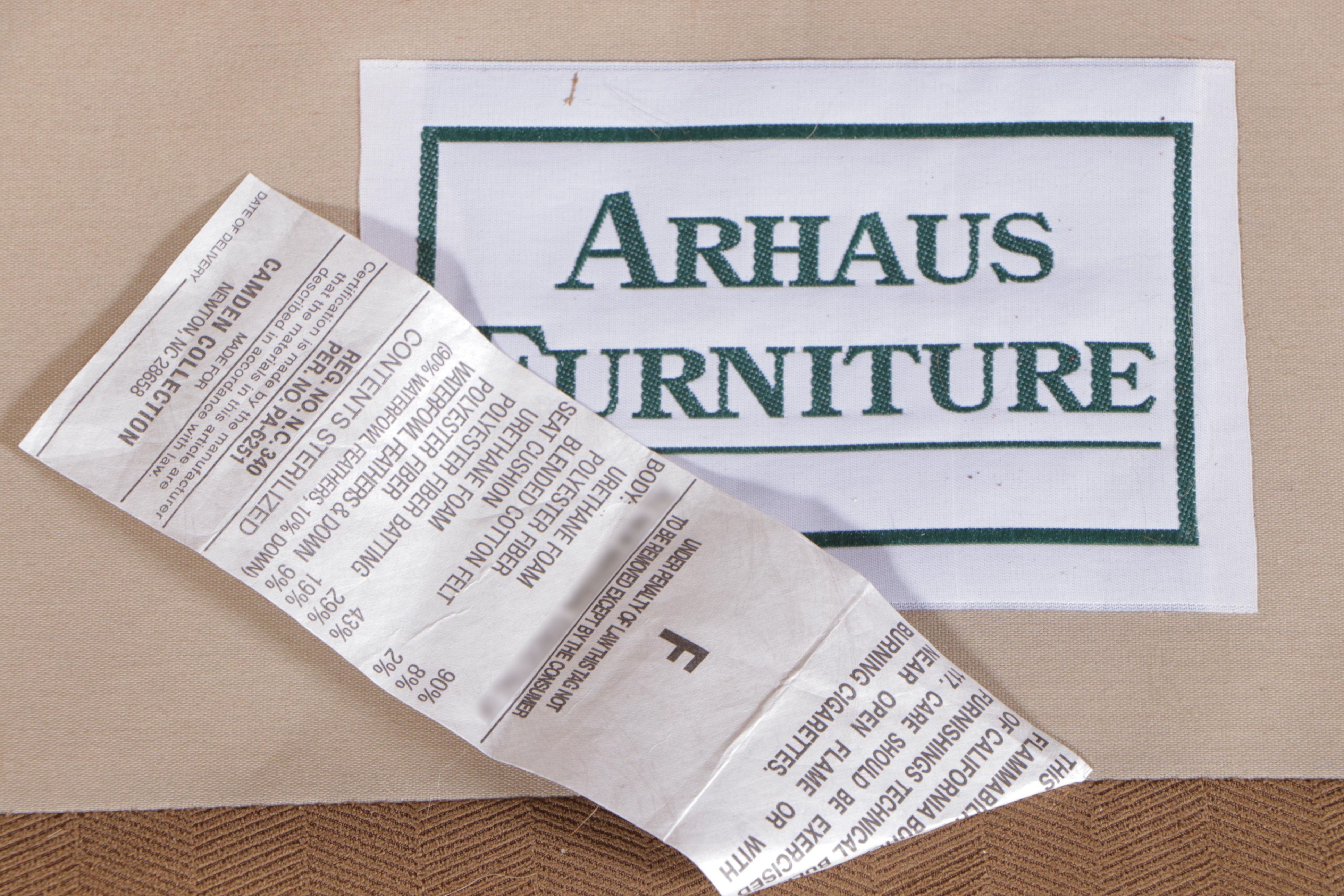 Camden Collection for Arhaus Furniture Custom-Upholstered Roll-Arm Sofa