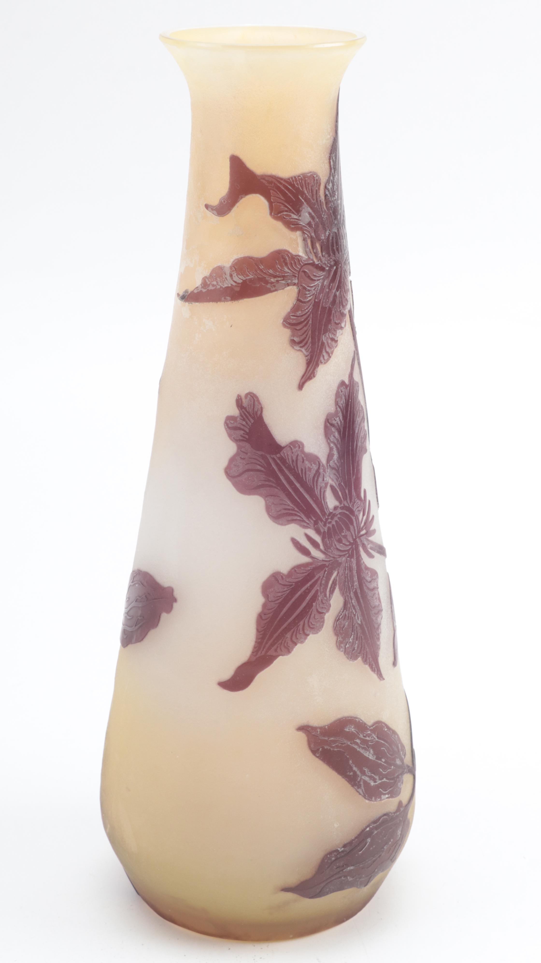 Galle Cameo Glass Vase