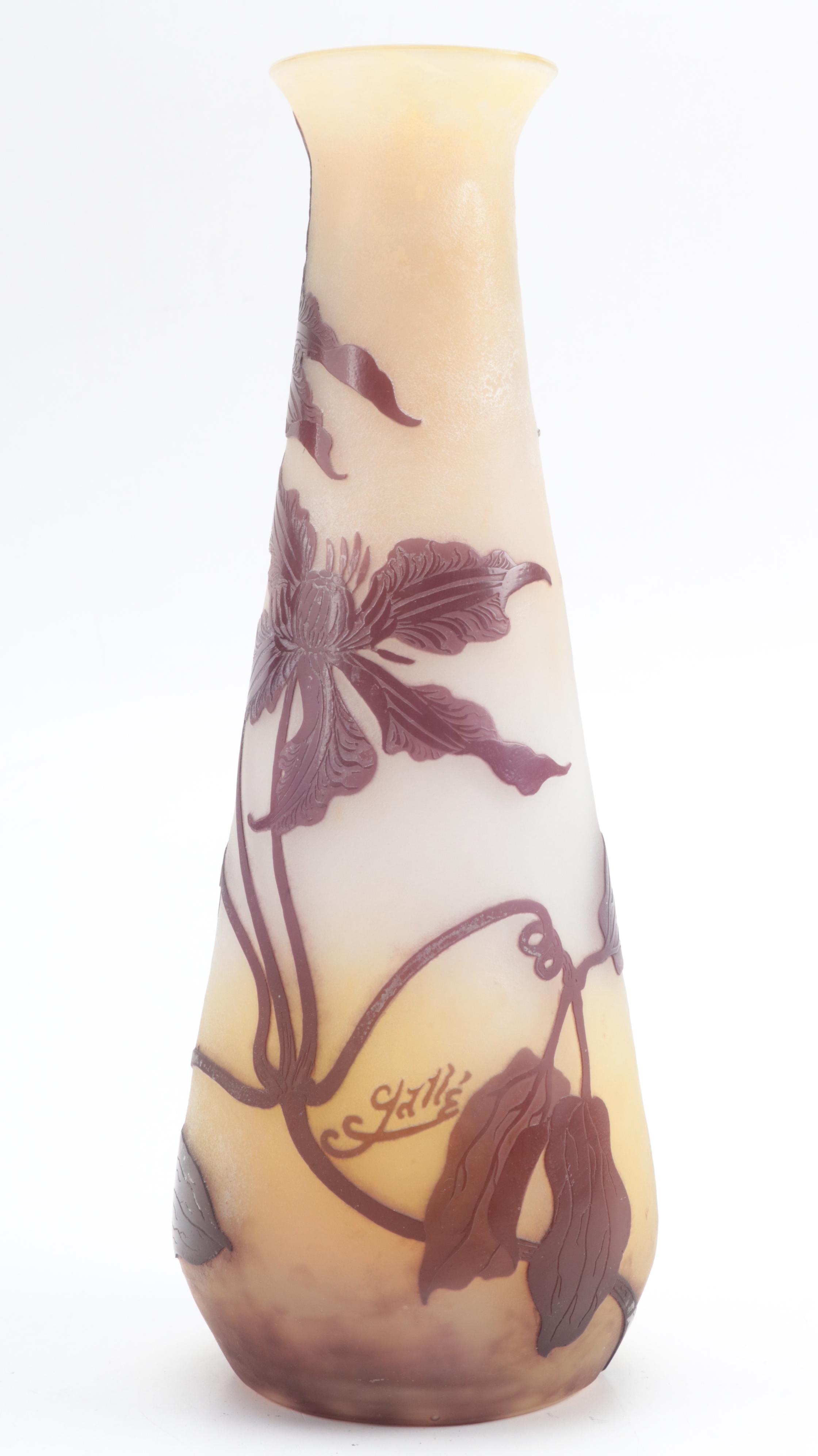 Galle Cameo Glass Vase