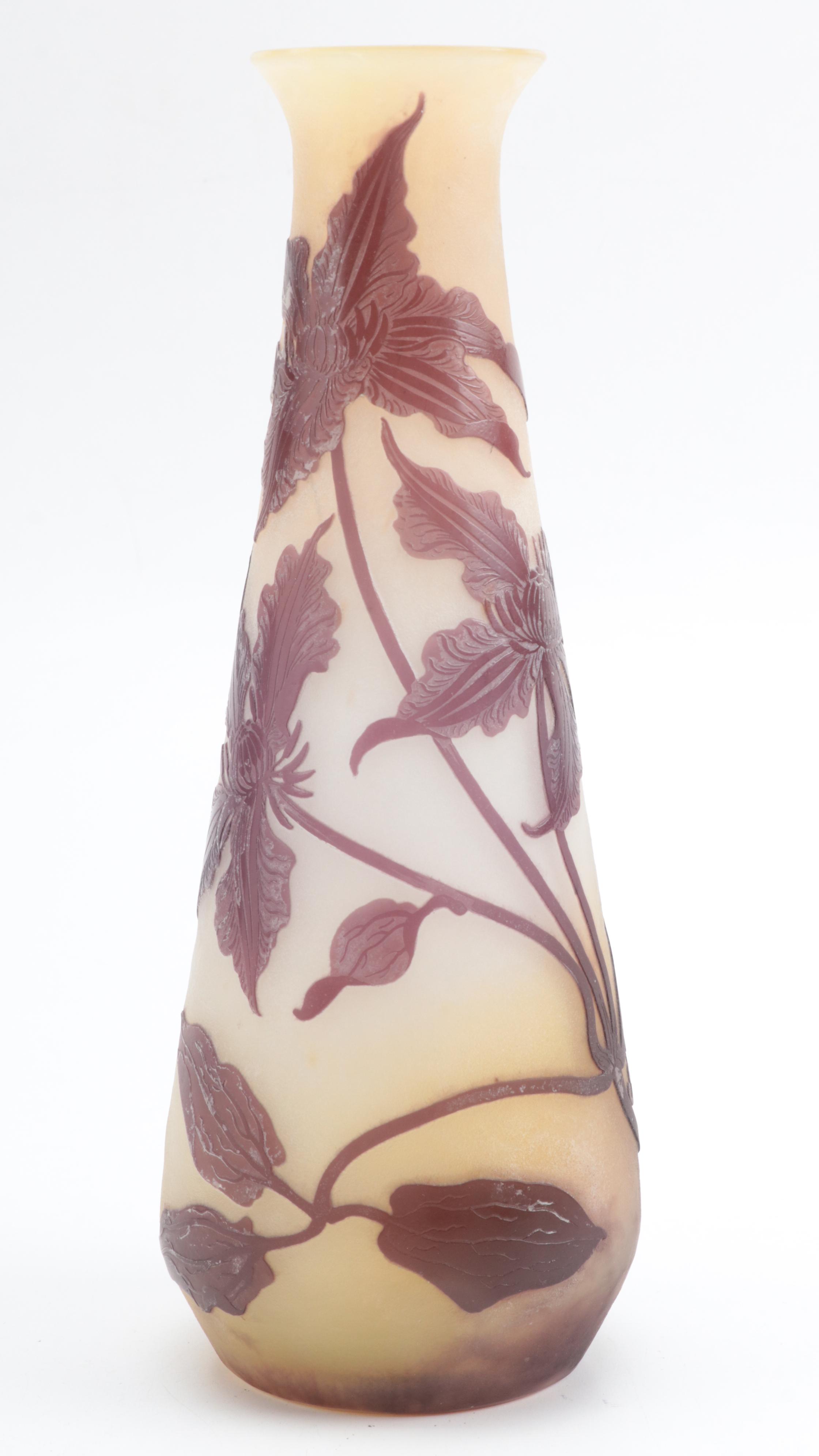 Galle Cameo Glass Vase