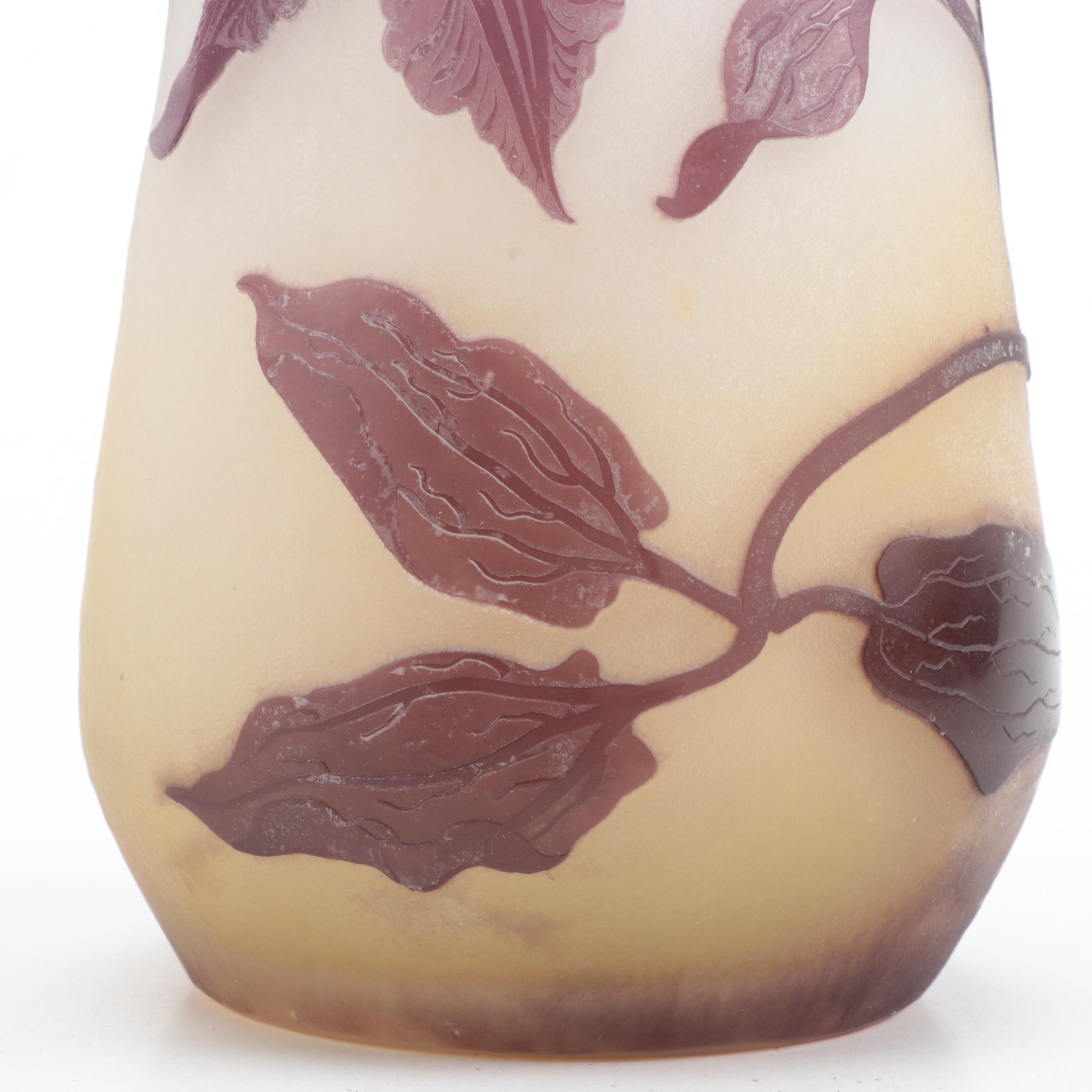 Galle Cameo Glass Vase