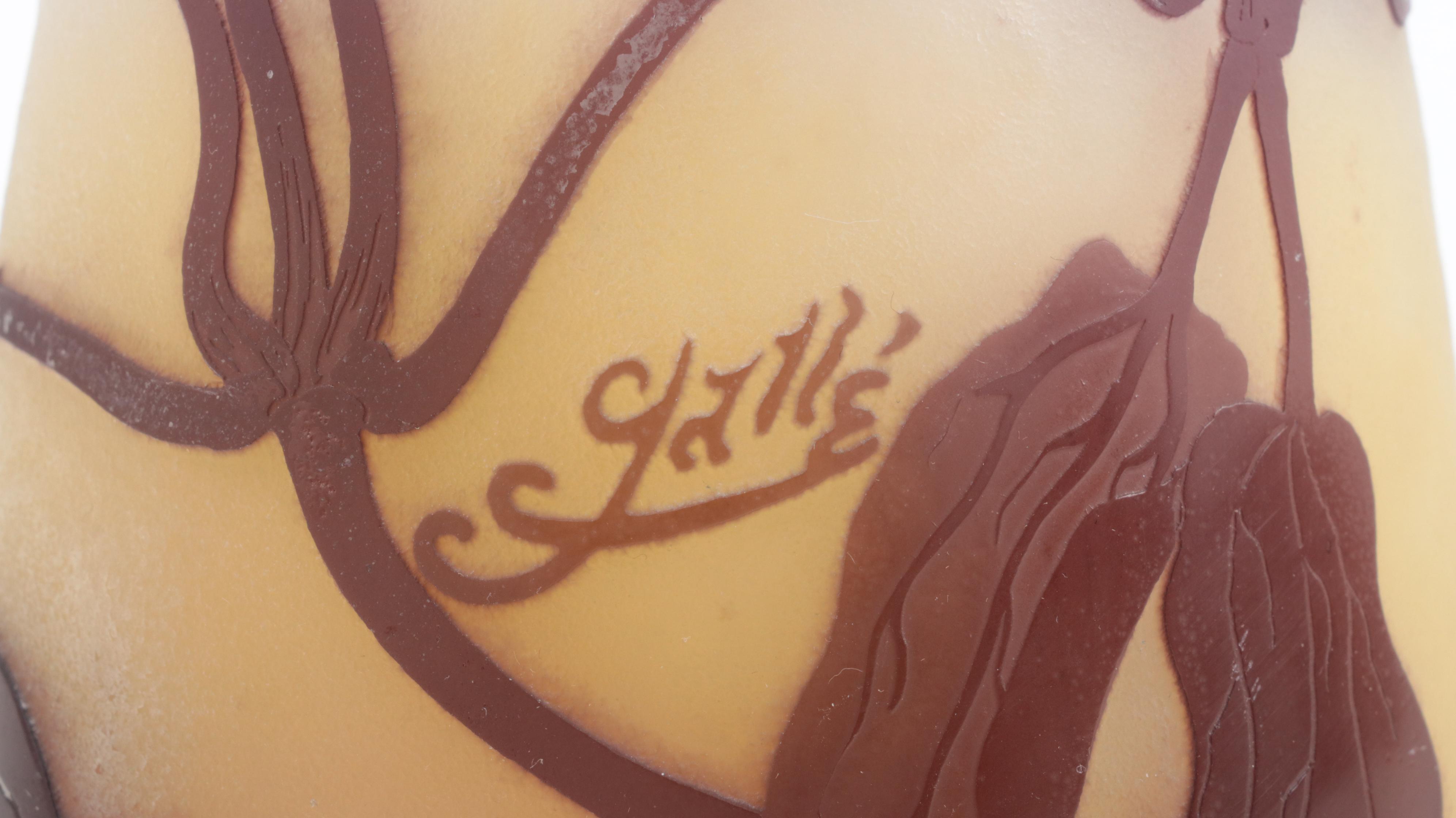 Galle Cameo Glass Vase