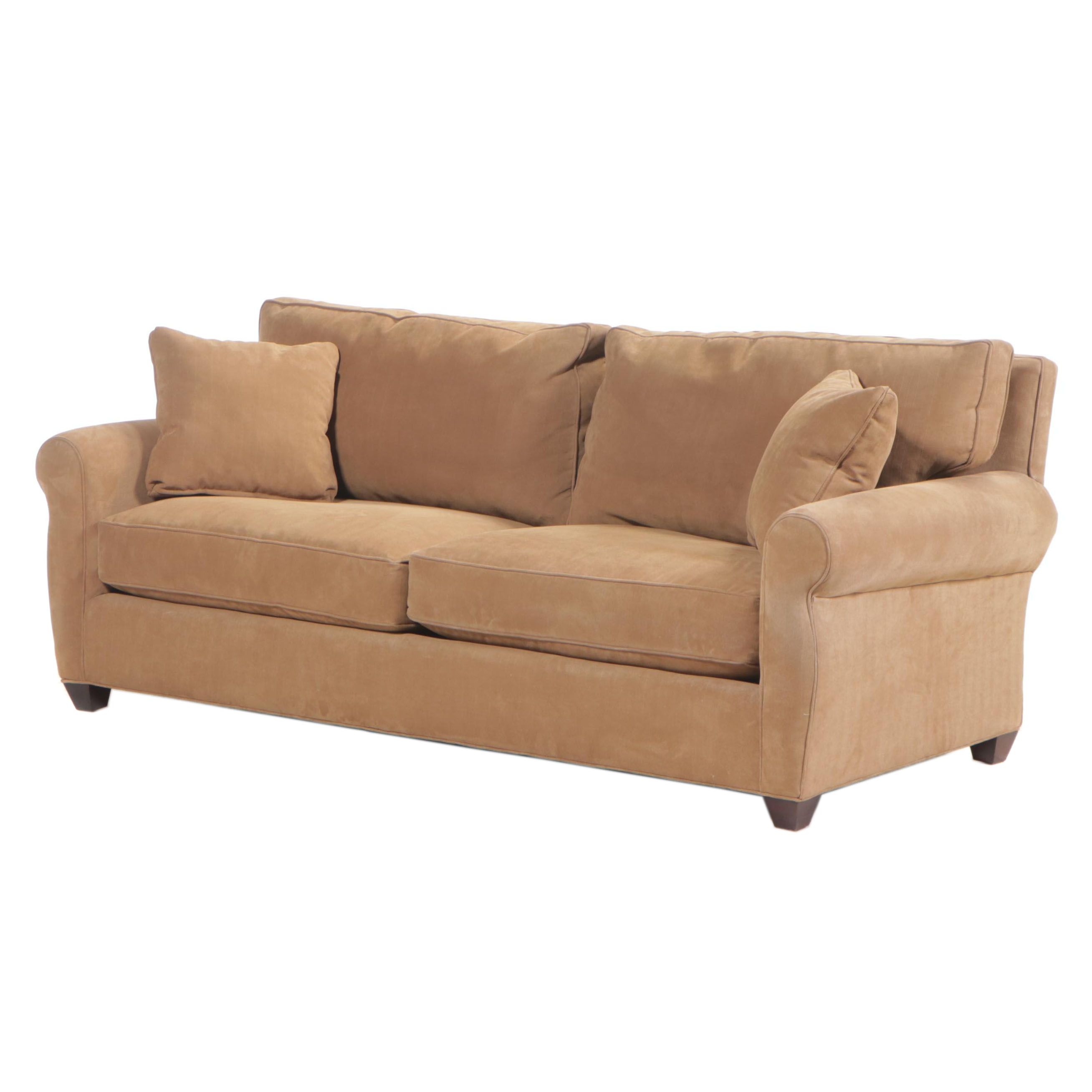 Camden Collection for Arhaus Furniture Custom-Upholstered Roll-Arm Sofa