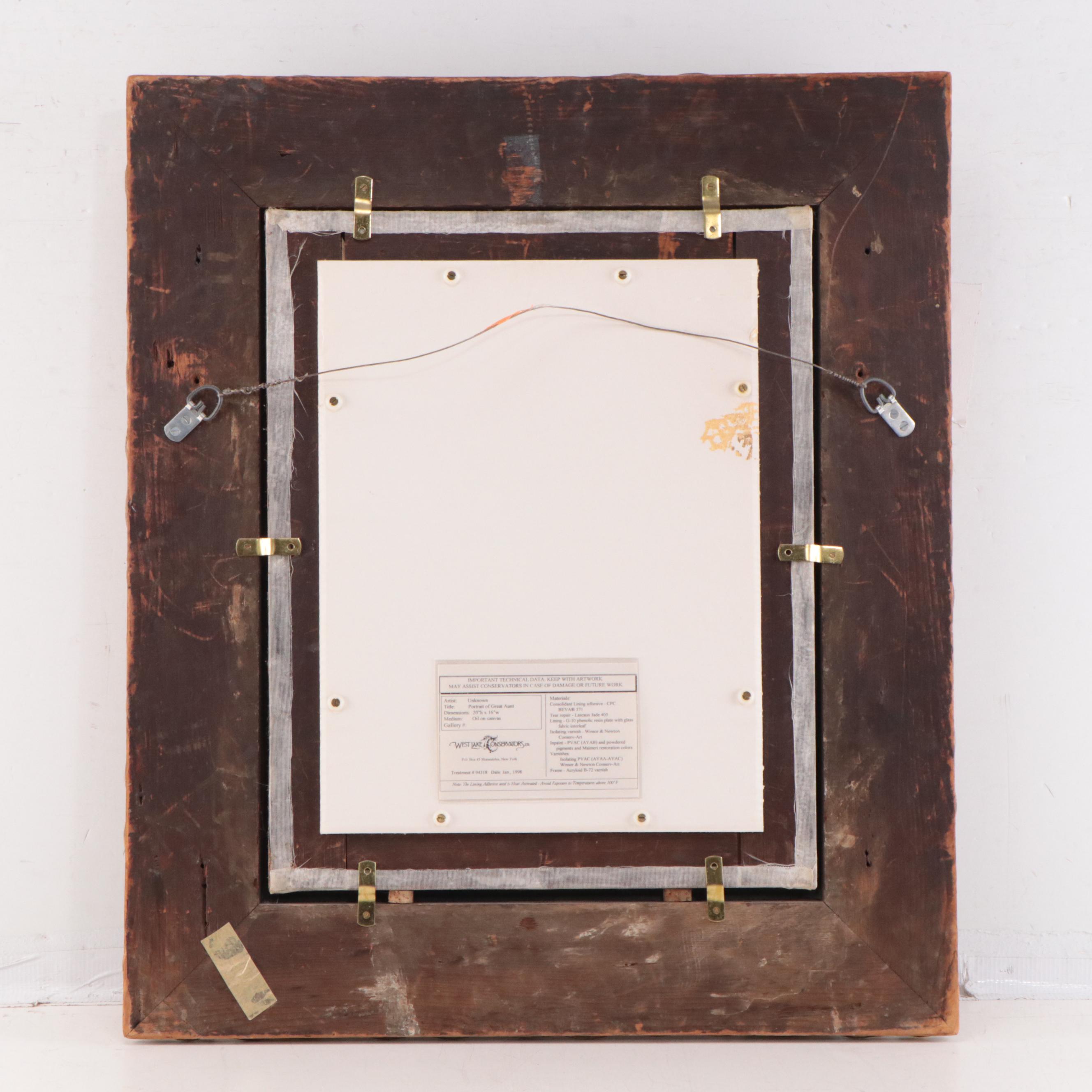 American Oil Painting of Child Portrait, Mid-19th Century