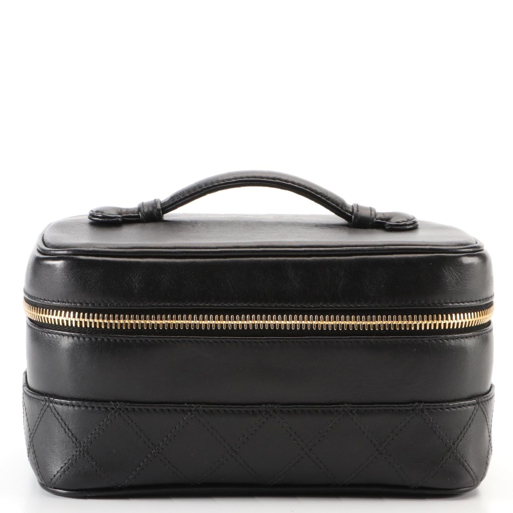 Chanel Quilted Leather Cosmetics Case with Box
