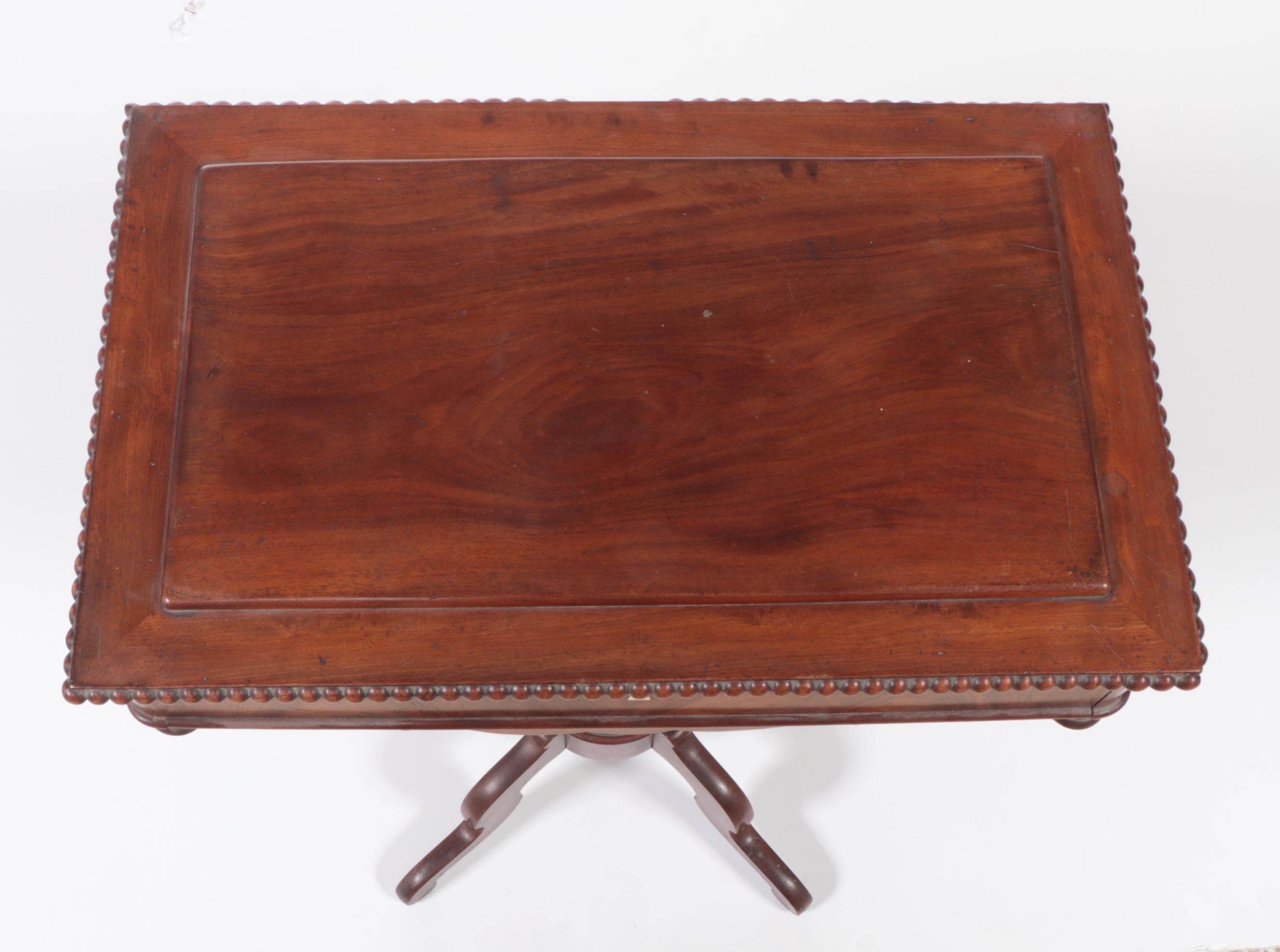 Louis Philippe Mahogany Lift-Lid Sewing Stand, Mid-19th Century