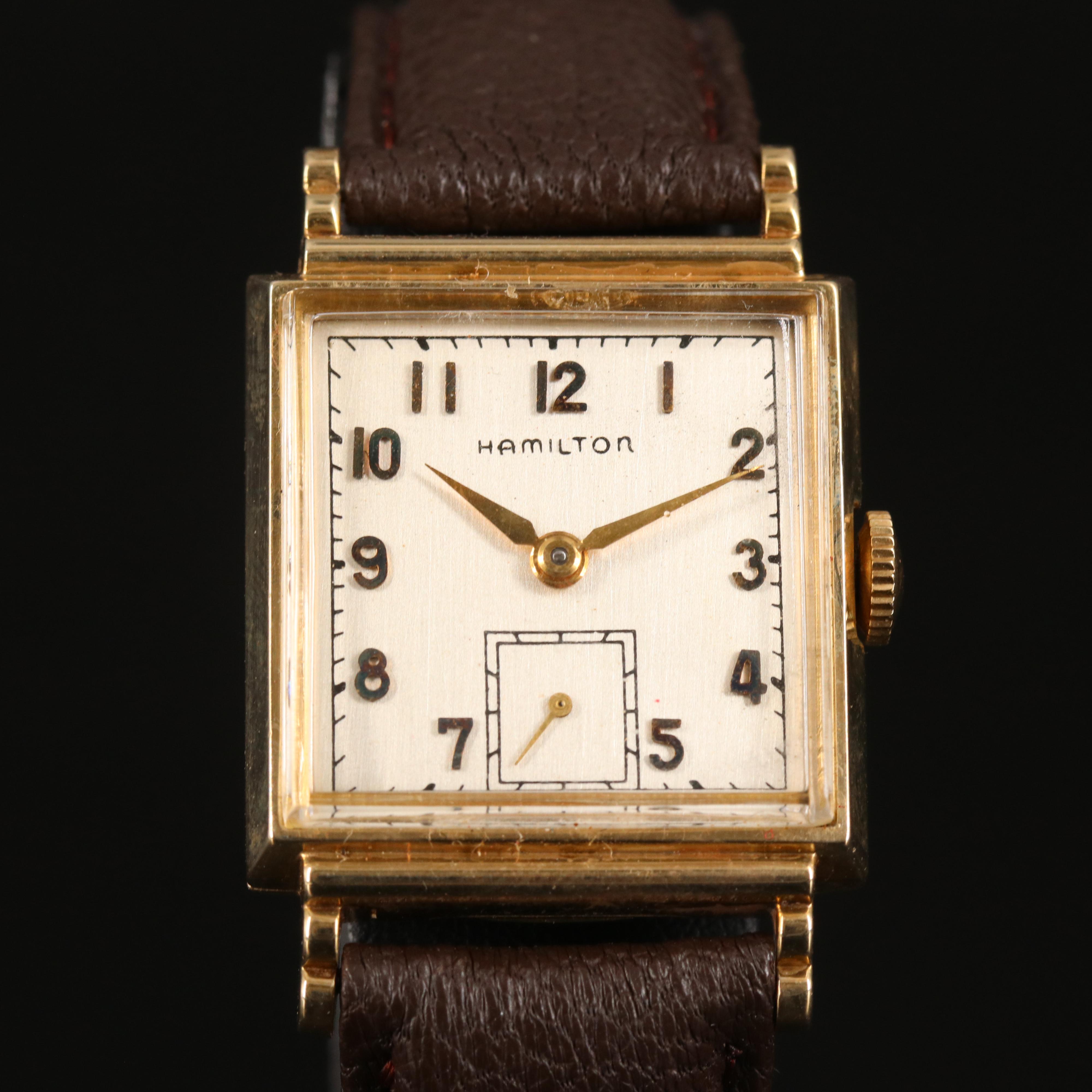 Vintage 14K Hamilton "Glenn" Stem Wind Watch