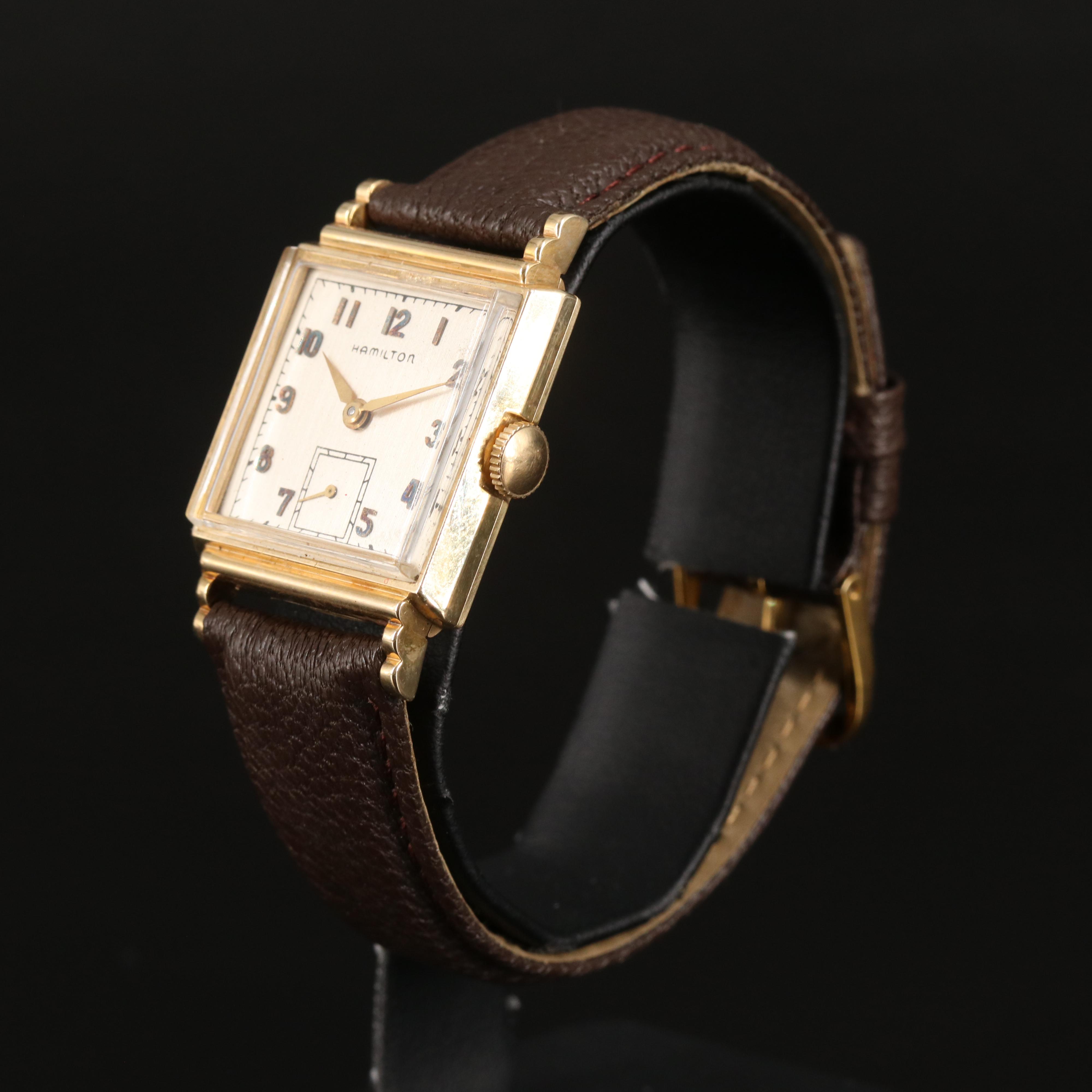 Vintage 14K Hamilton "Glenn" Stem Wind Watch