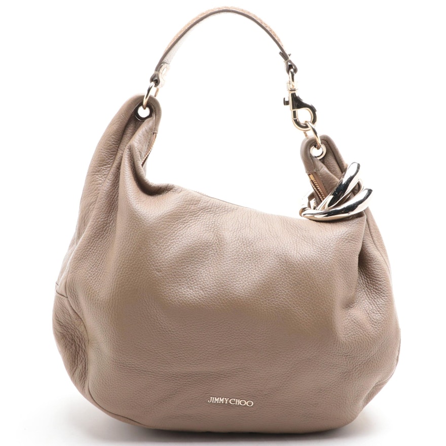 Jimmy Choo Sky Hobo Bag in Pebbled Leather