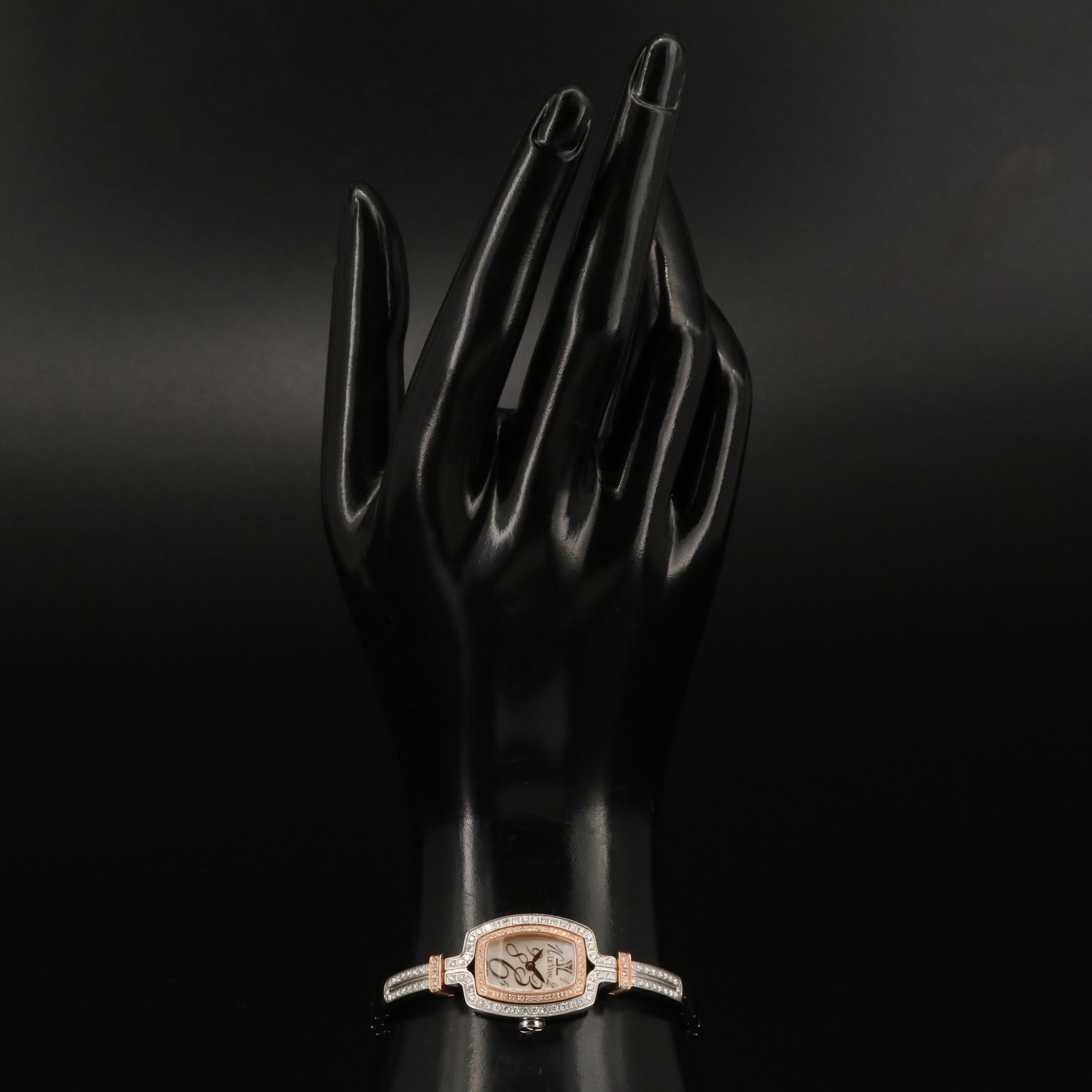 Le Vian Strawberry'N Vanilla Cush'n Bangle 1.25 CTW Diamond Watch