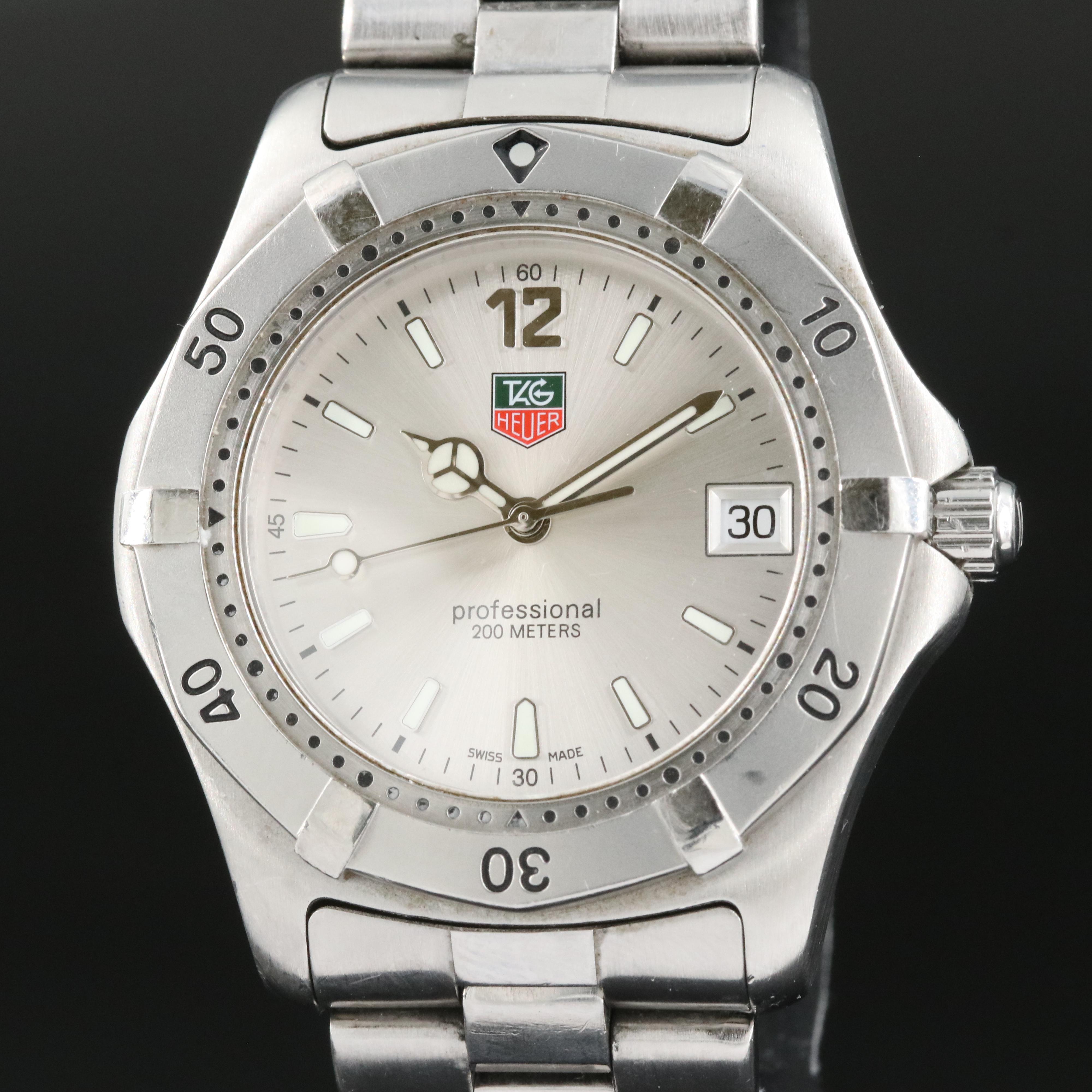 TAG Heuer Professional 200 Meters with Date Stainless Steel Watch