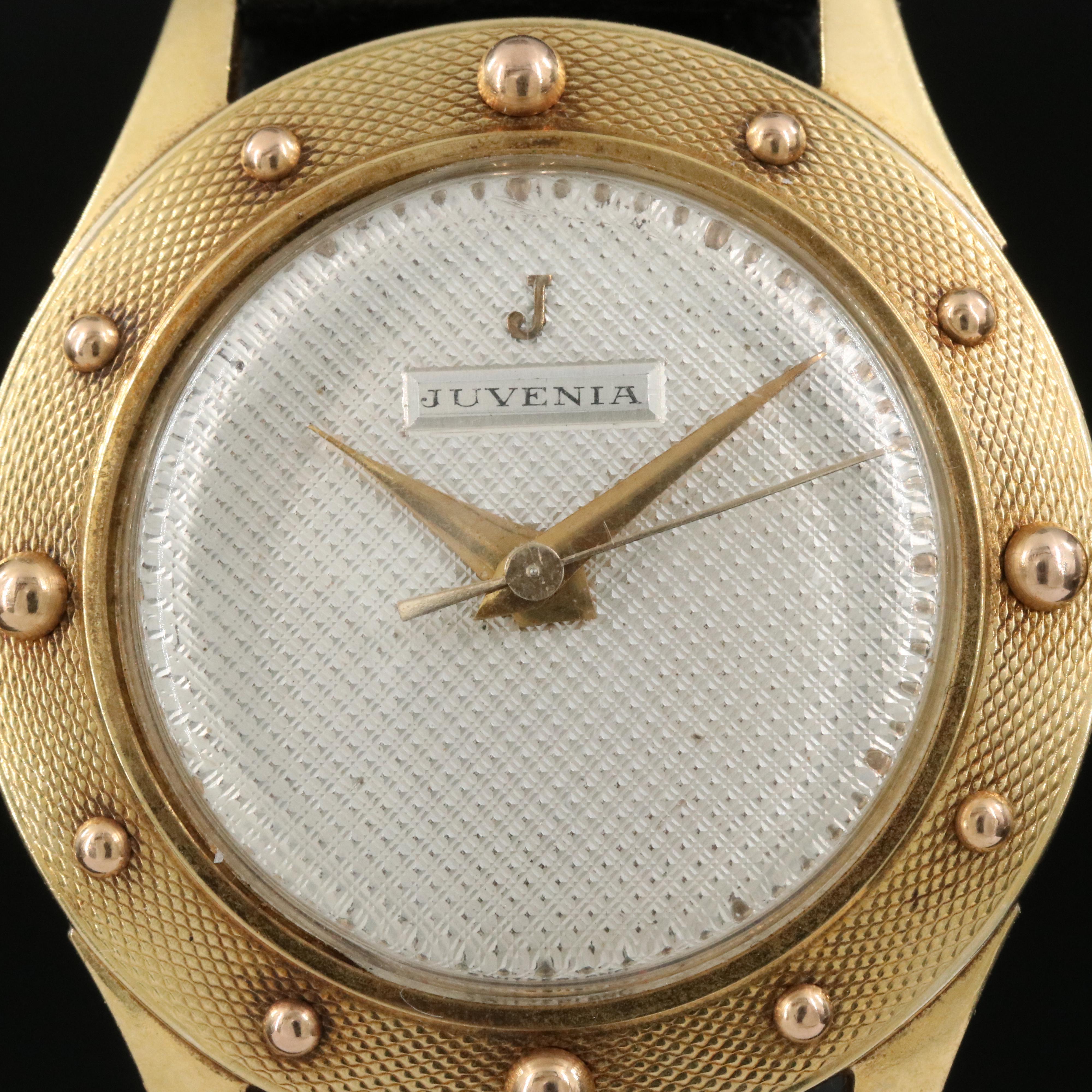 18K Juvenia Swiss Stem Wind Vintage Watch
