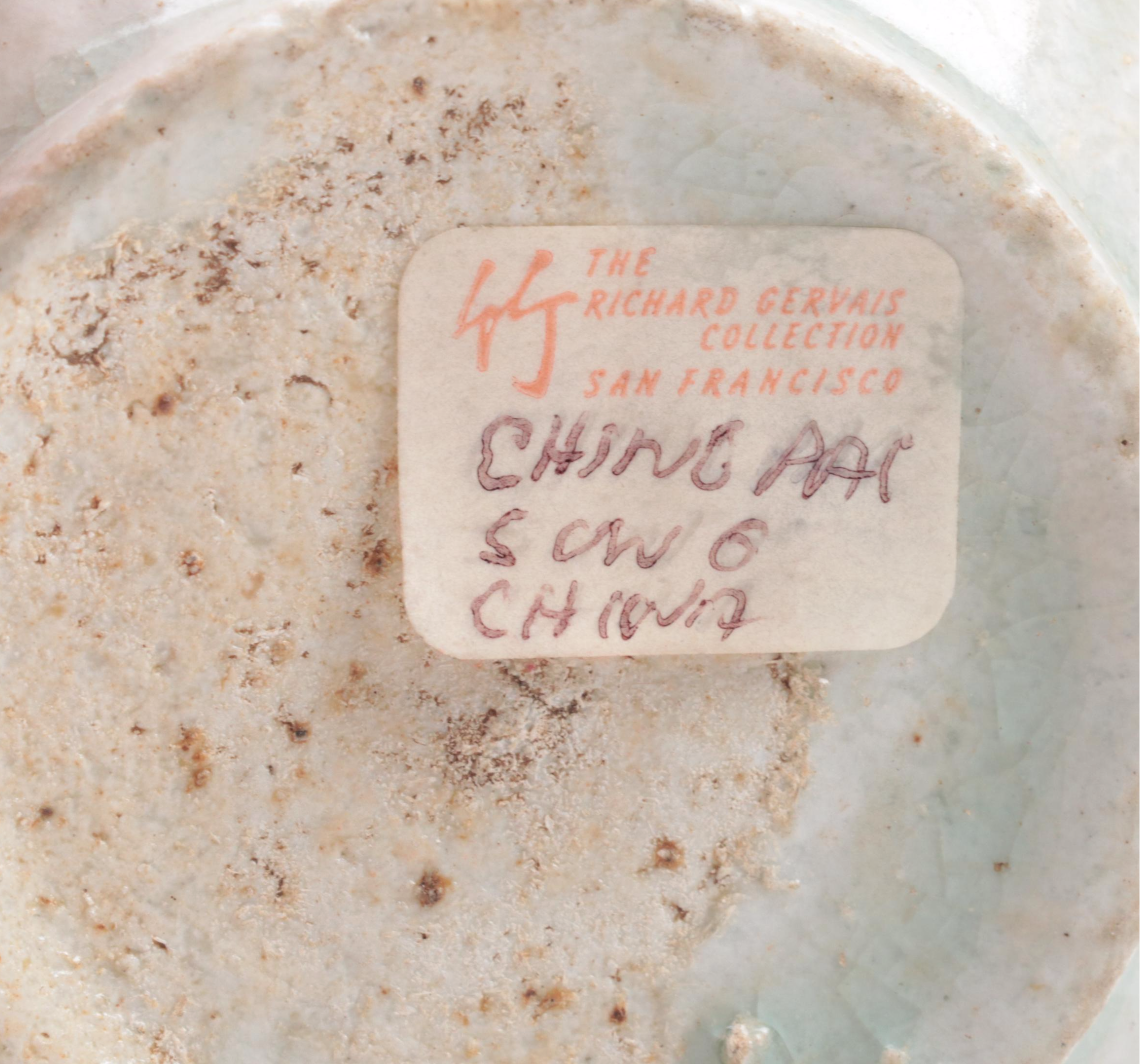 Chinese Celadon Glazed Saucers and Bowls, Probably Song Dynasty