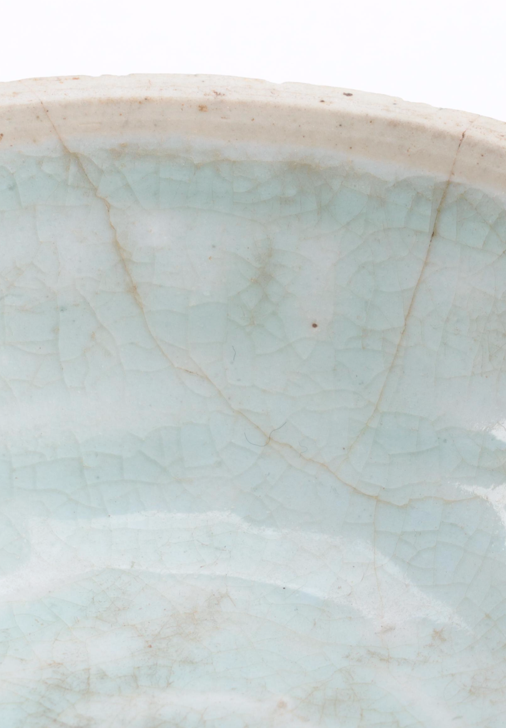 Chinese Celadon Glazed Saucers and Bowls, Probably Song Dynasty