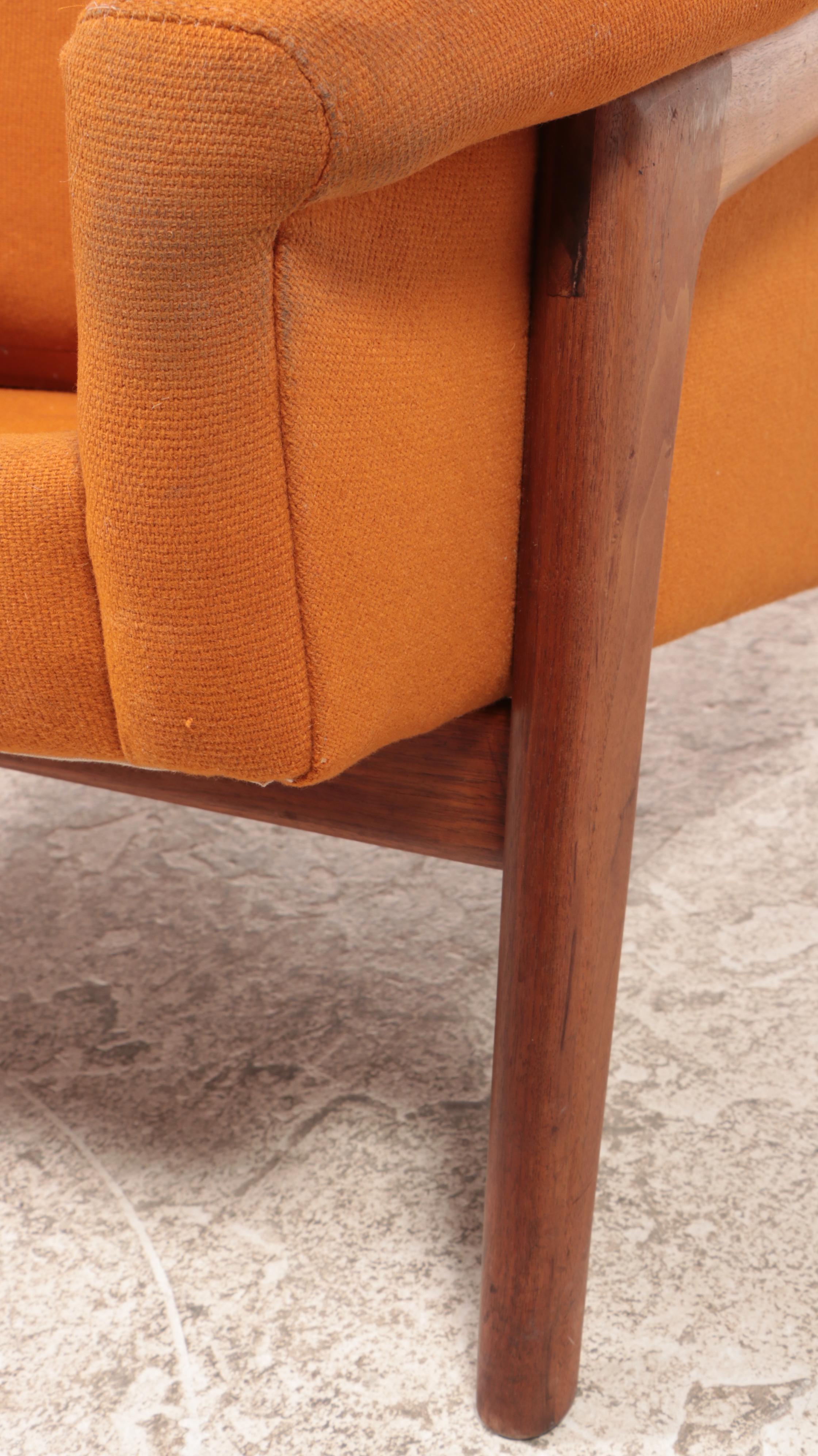 Folke Ohlsson Swedish Modern Teak Lounge Chair and Ottoman, 1960s