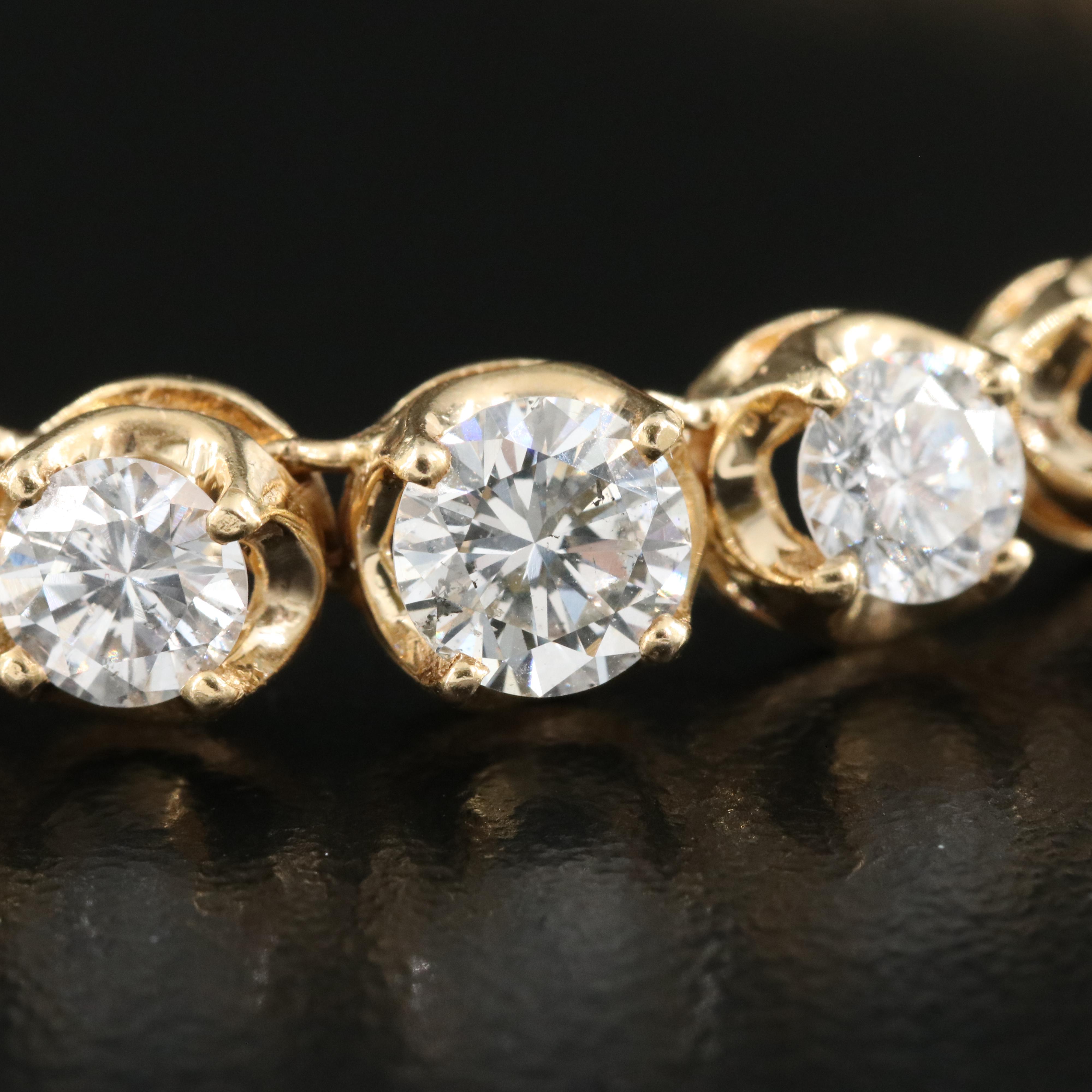 14K 9.00 CTW Diamond Rivière Necklace