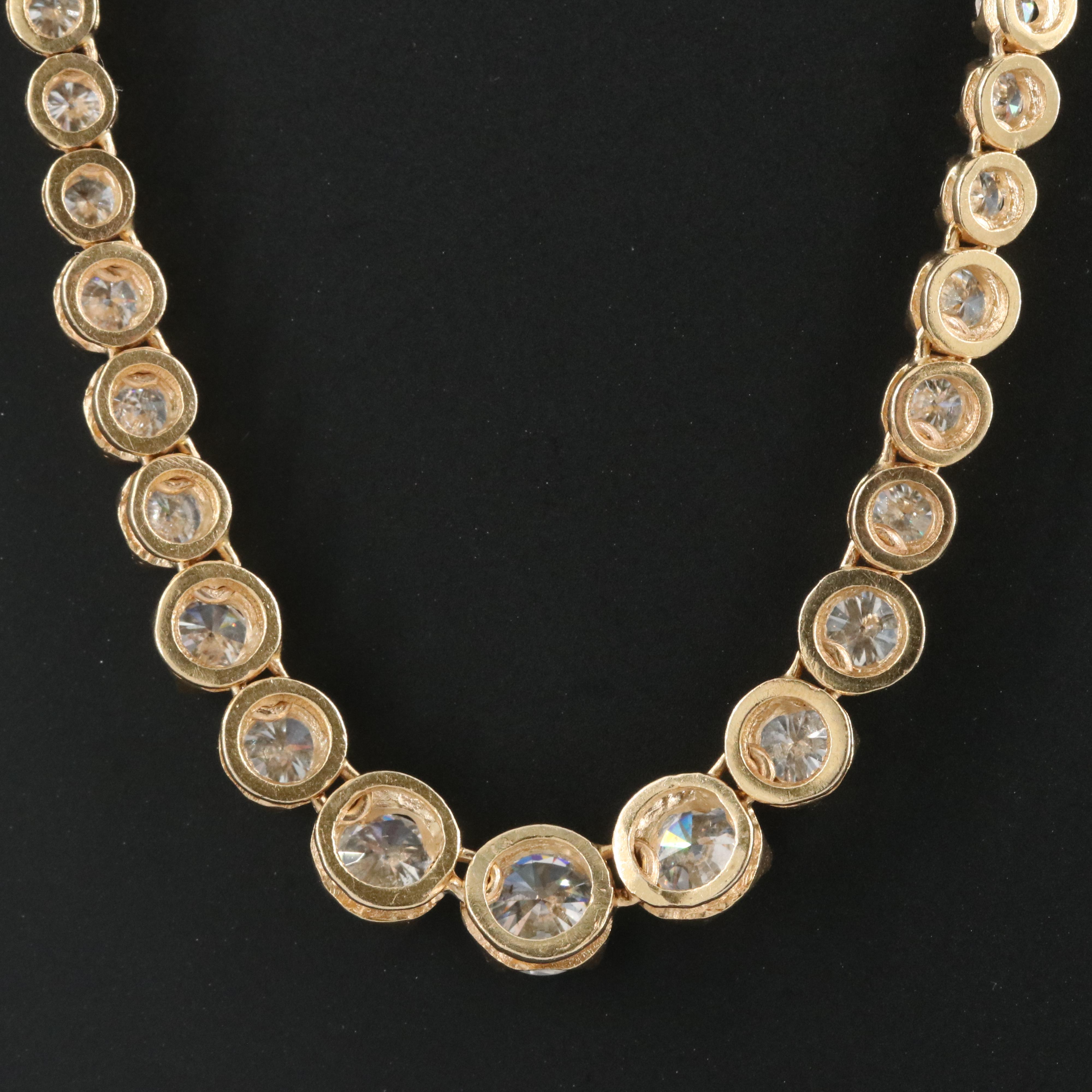 14K 9.00 CTW Diamond Rivière Necklace