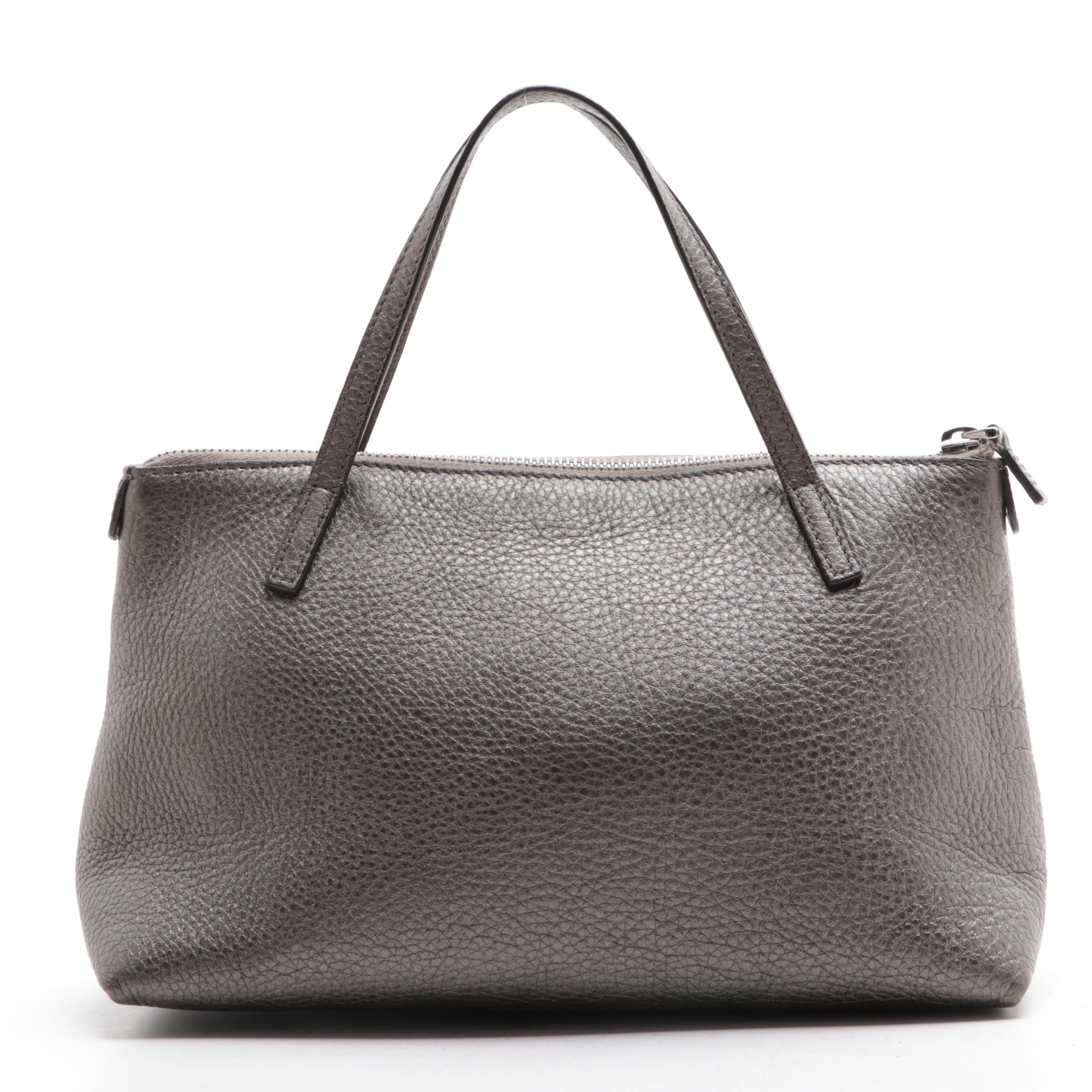 Gucci Kids Interlocking GG Handbag in Metallic Leather