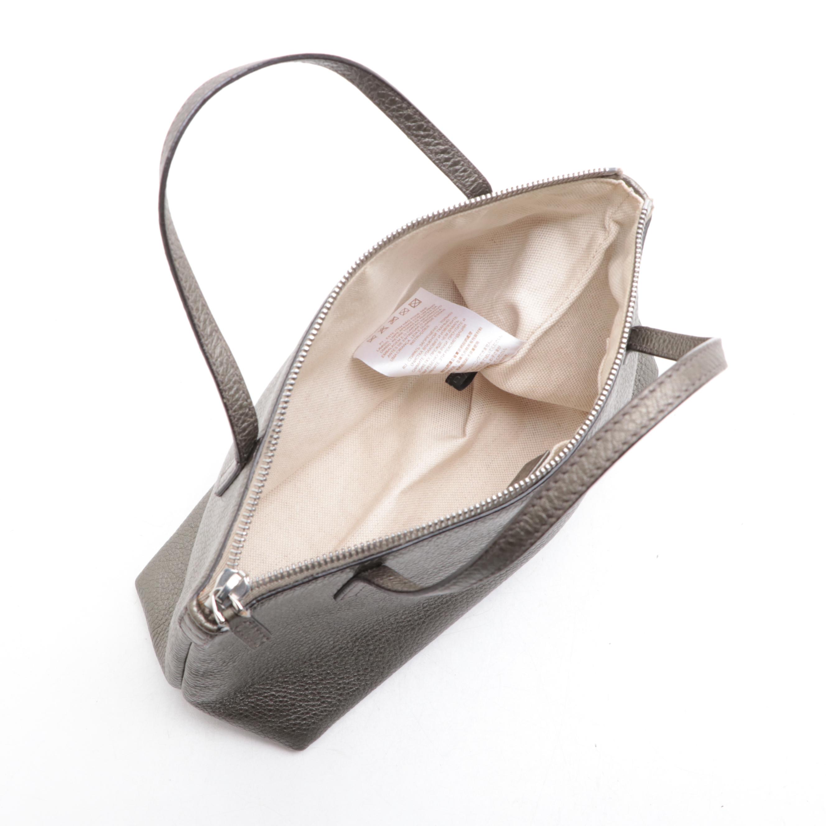 Gucci Kids Interlocking GG Handbag in Metallic Leather