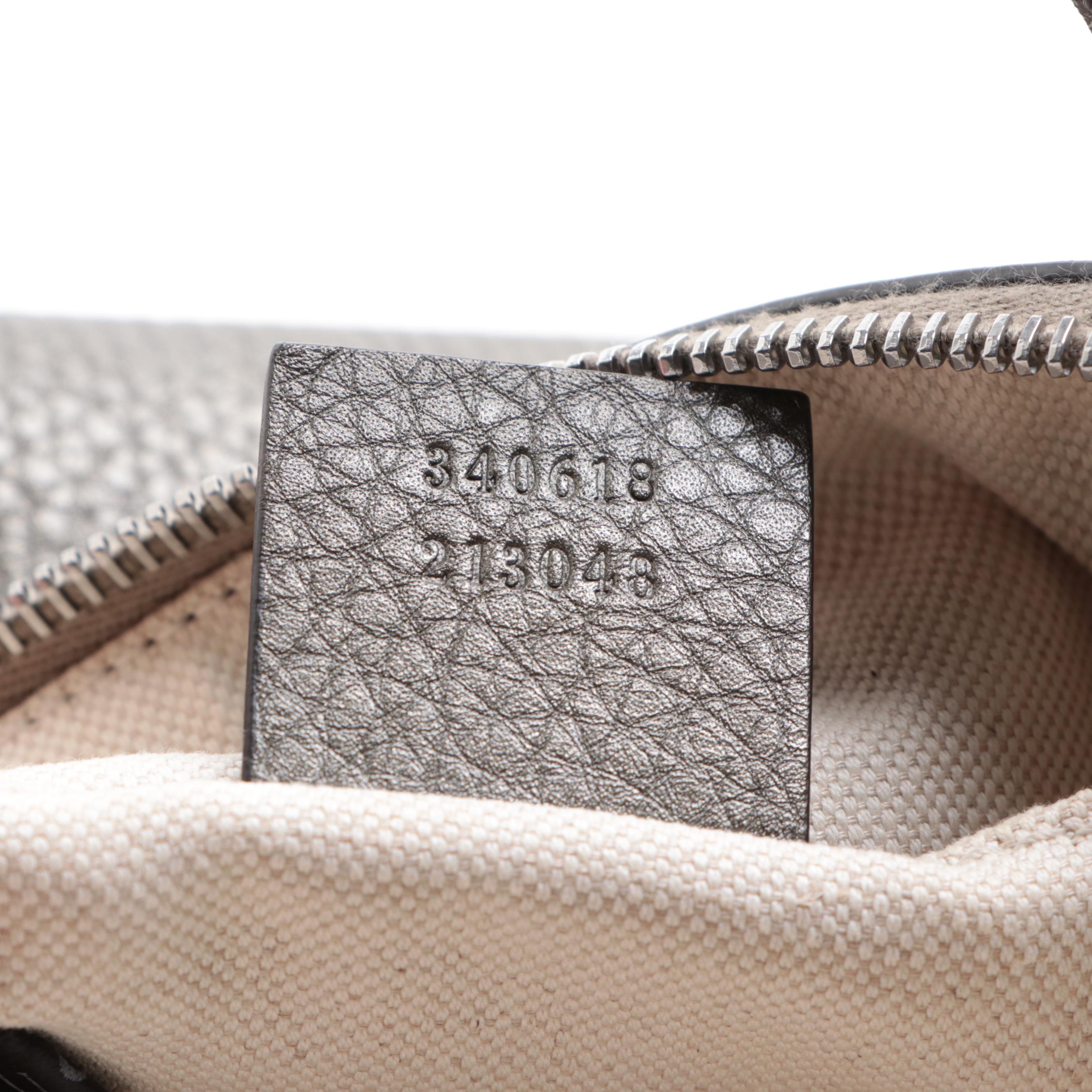 Gucci Kids Interlocking GG Handbag in Metallic Leather