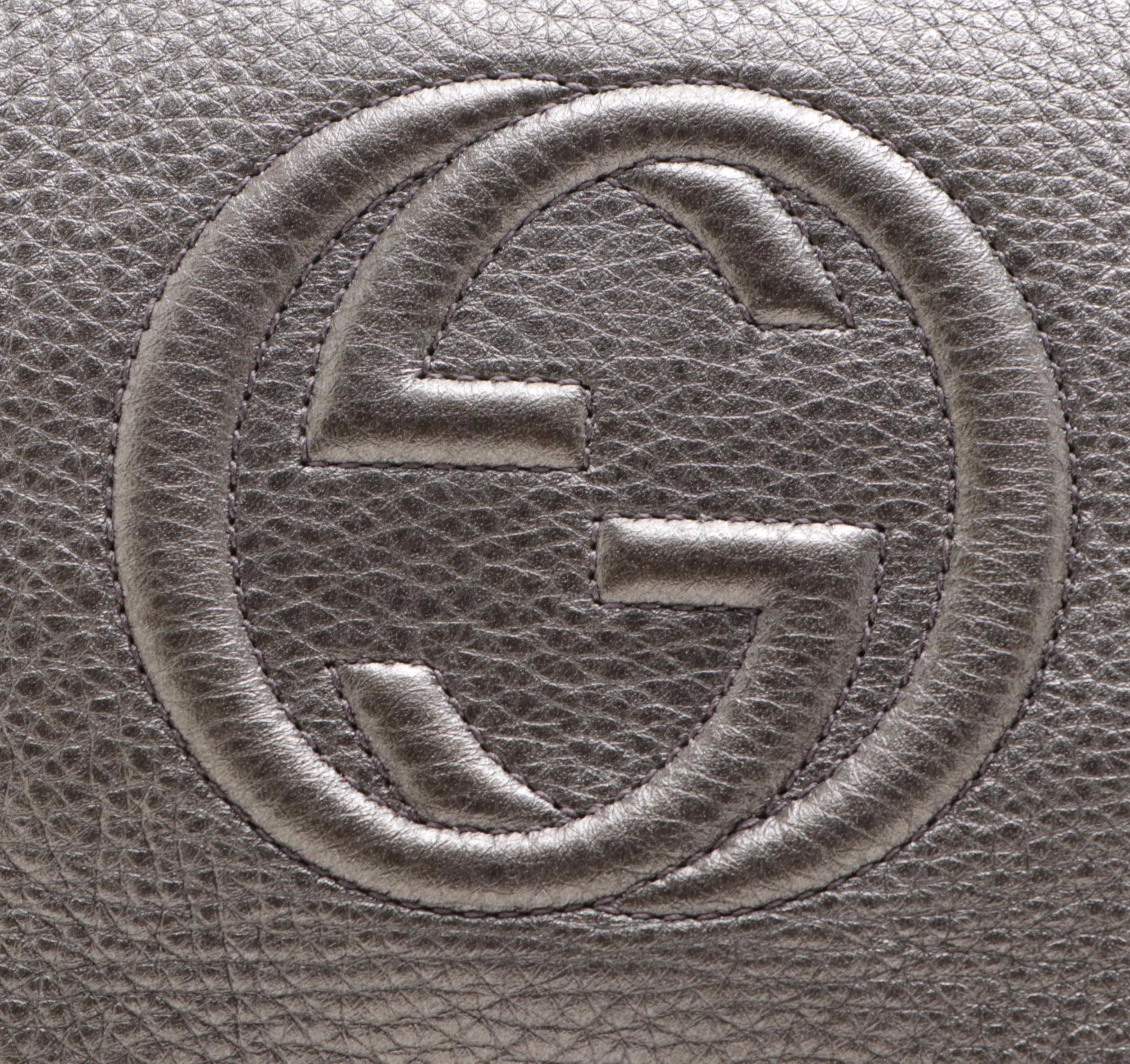 Gucci Kids Interlocking GG Handbag in Metallic Leather