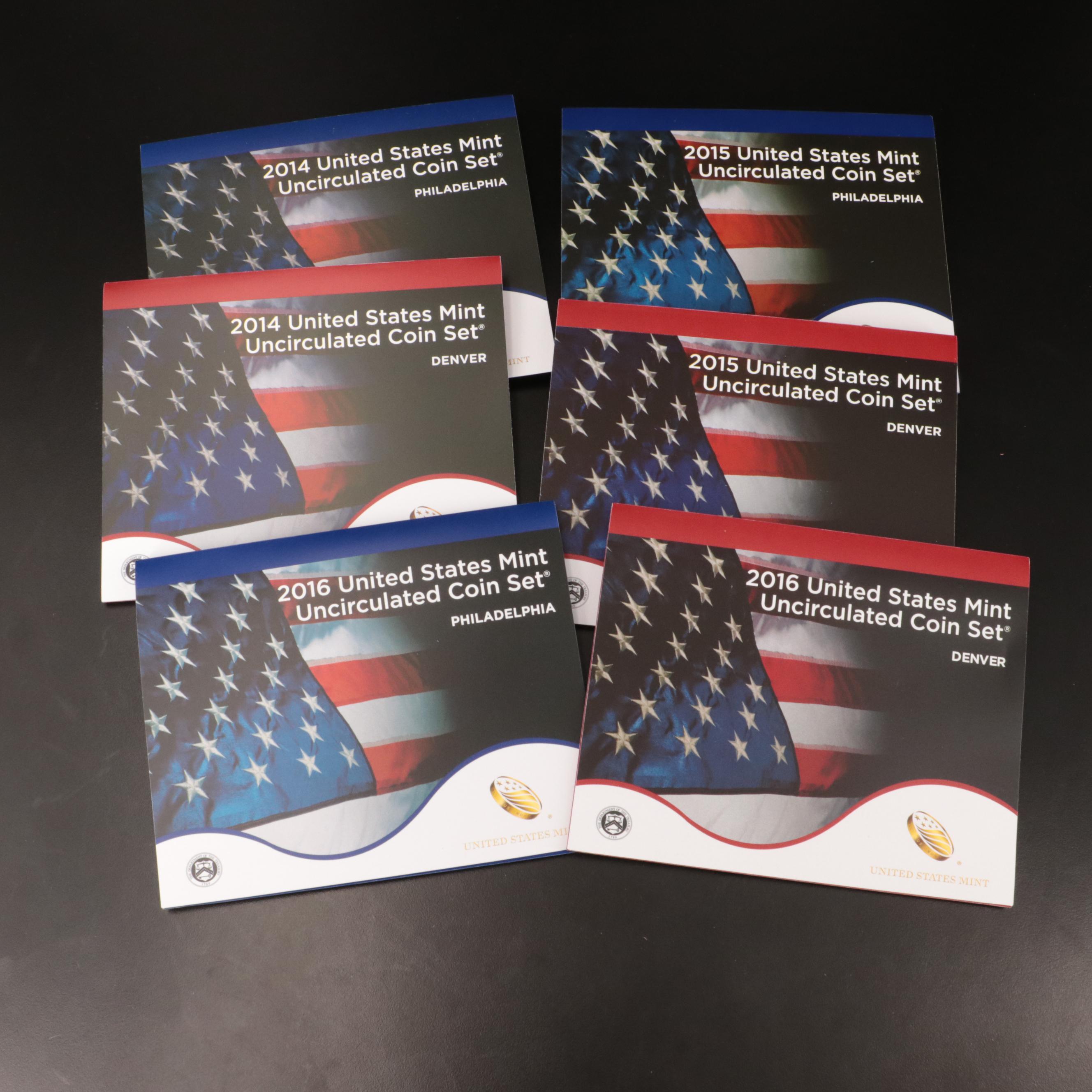 Collection of Three U.S. Uncirculated Mint Sets