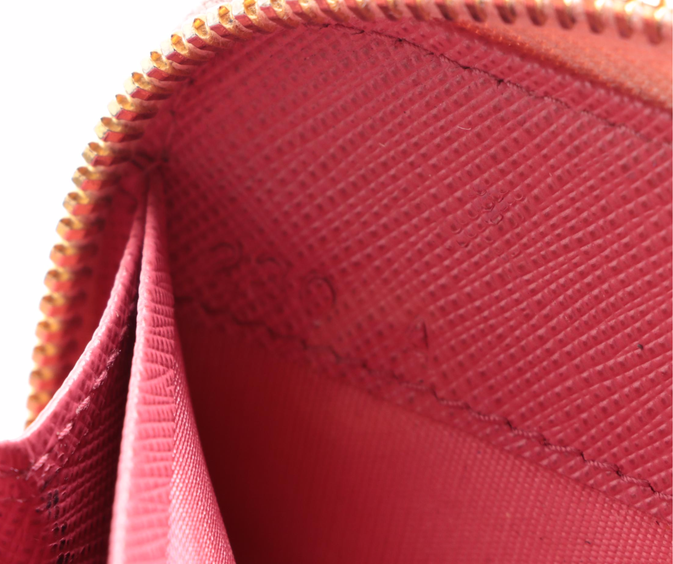 Prada Bow Wallet 1ML506 in Orchid/Peony Saffiano Leather with Box