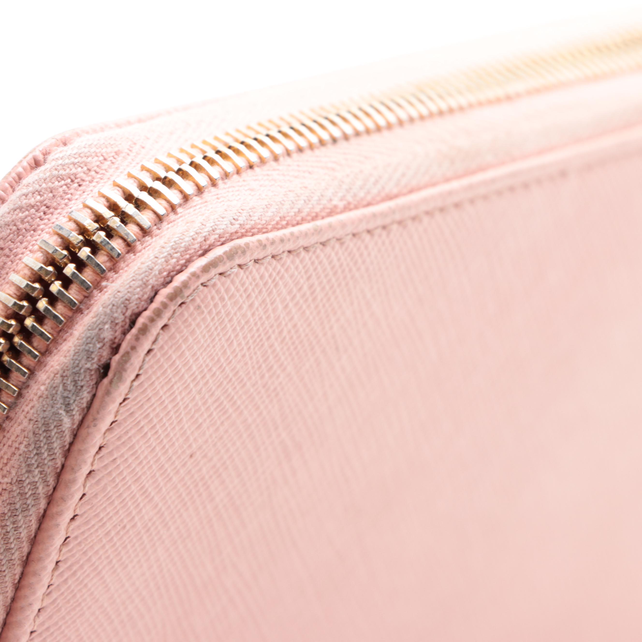 Prada Bow Wallet 1ML506 in Orchid/Peony Saffiano Leather with Box