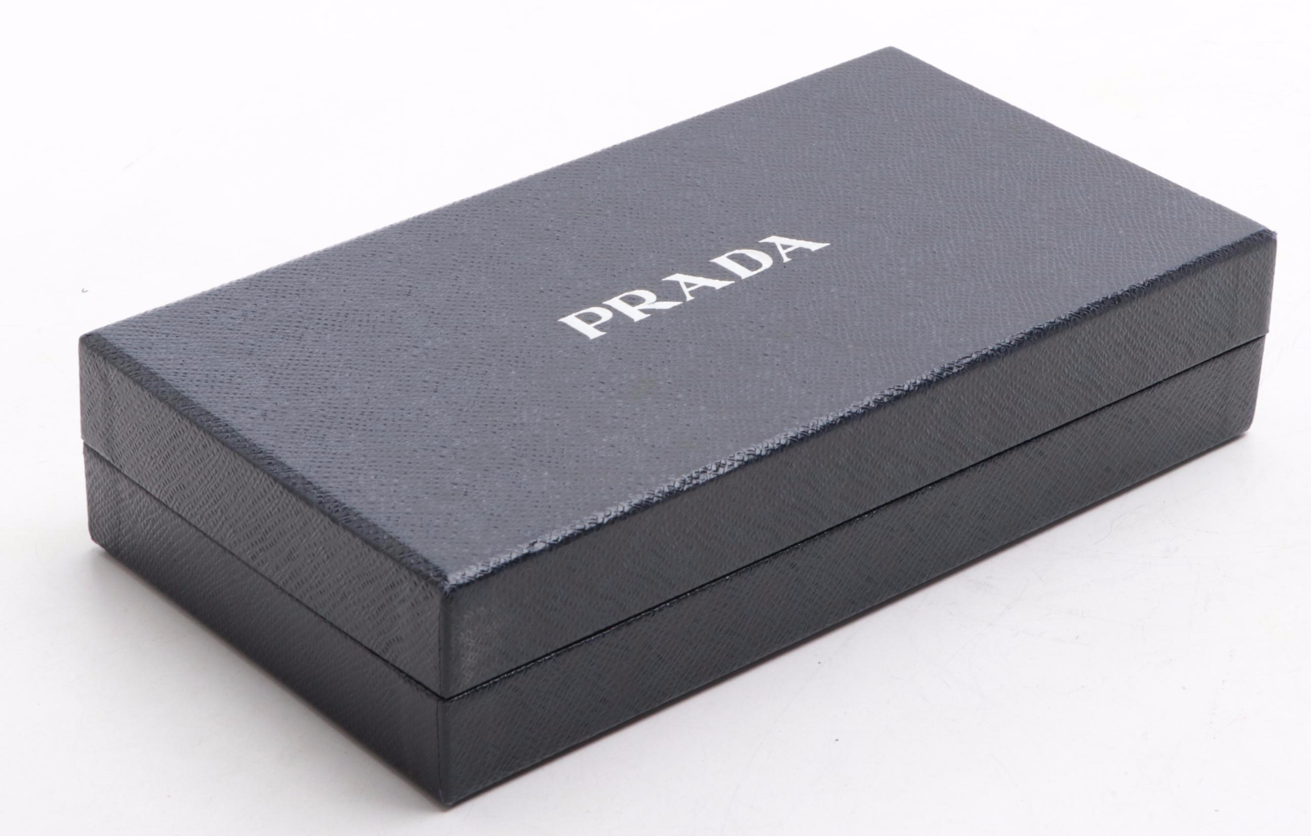 Prada Bow Wallet 1ML506 in Orchid/Peony Saffiano Leather with Box