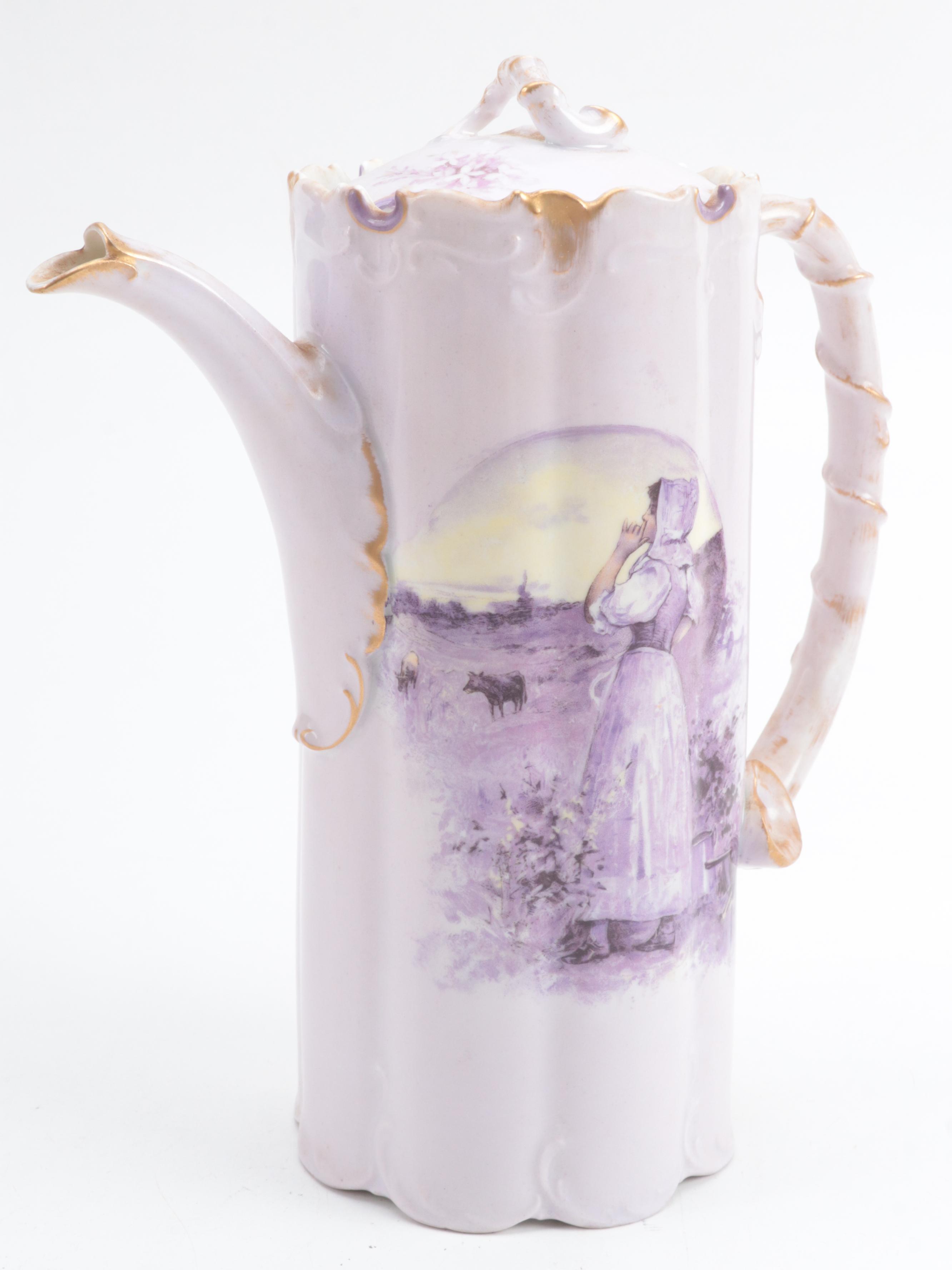 Rosenthal "Helios" Monbijou Porcelain Coffee Service, Late 19th to Early 20th C.