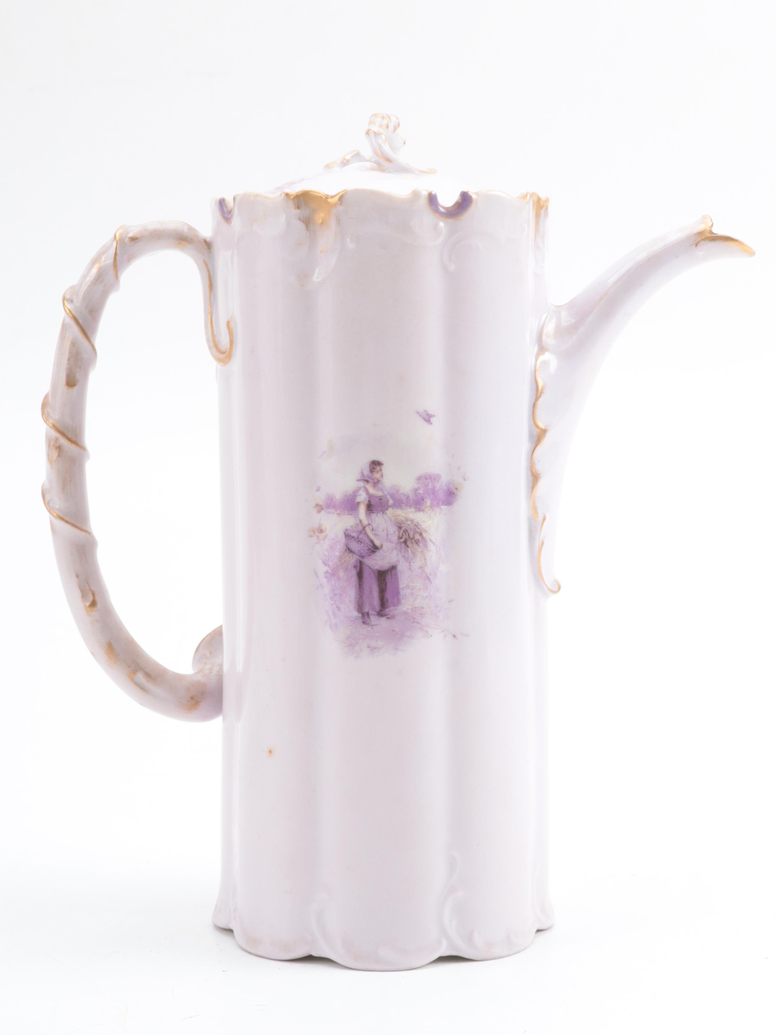 Rosenthal "Helios" Monbijou Porcelain Coffee Service, Late 19th to Early 20th C.