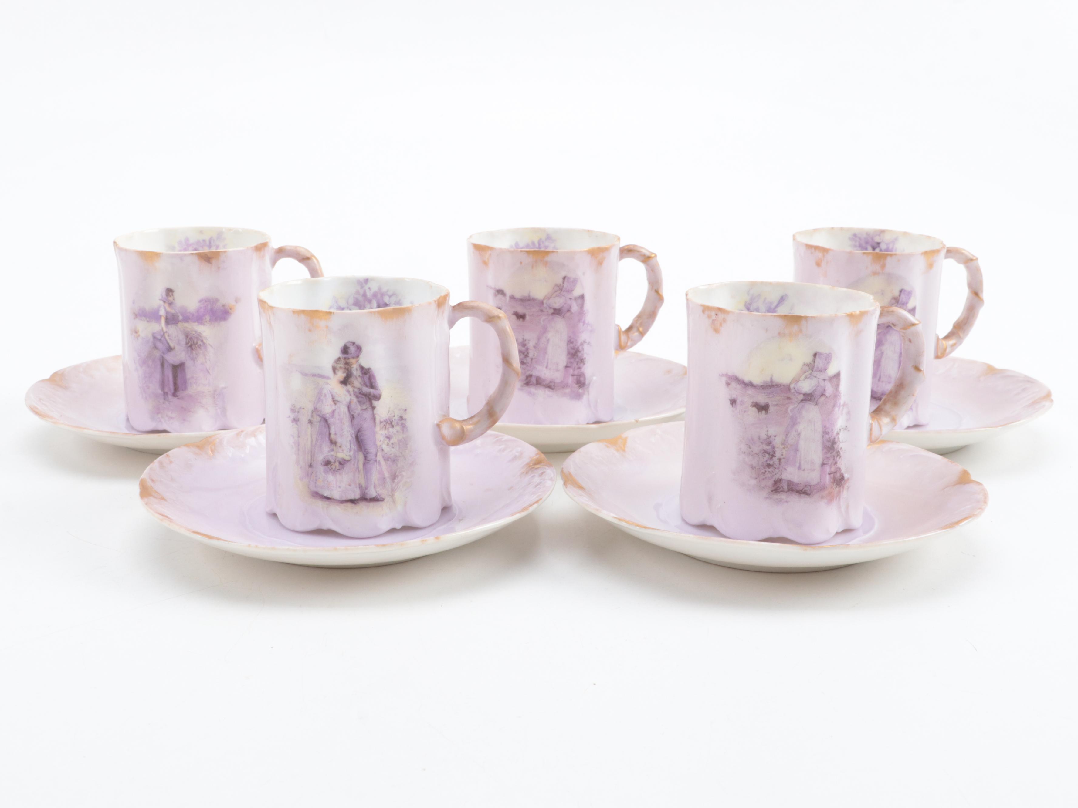 Rosenthal "Helios" Monbijou Porcelain Coffee Service, Late 19th to Early 20th C.