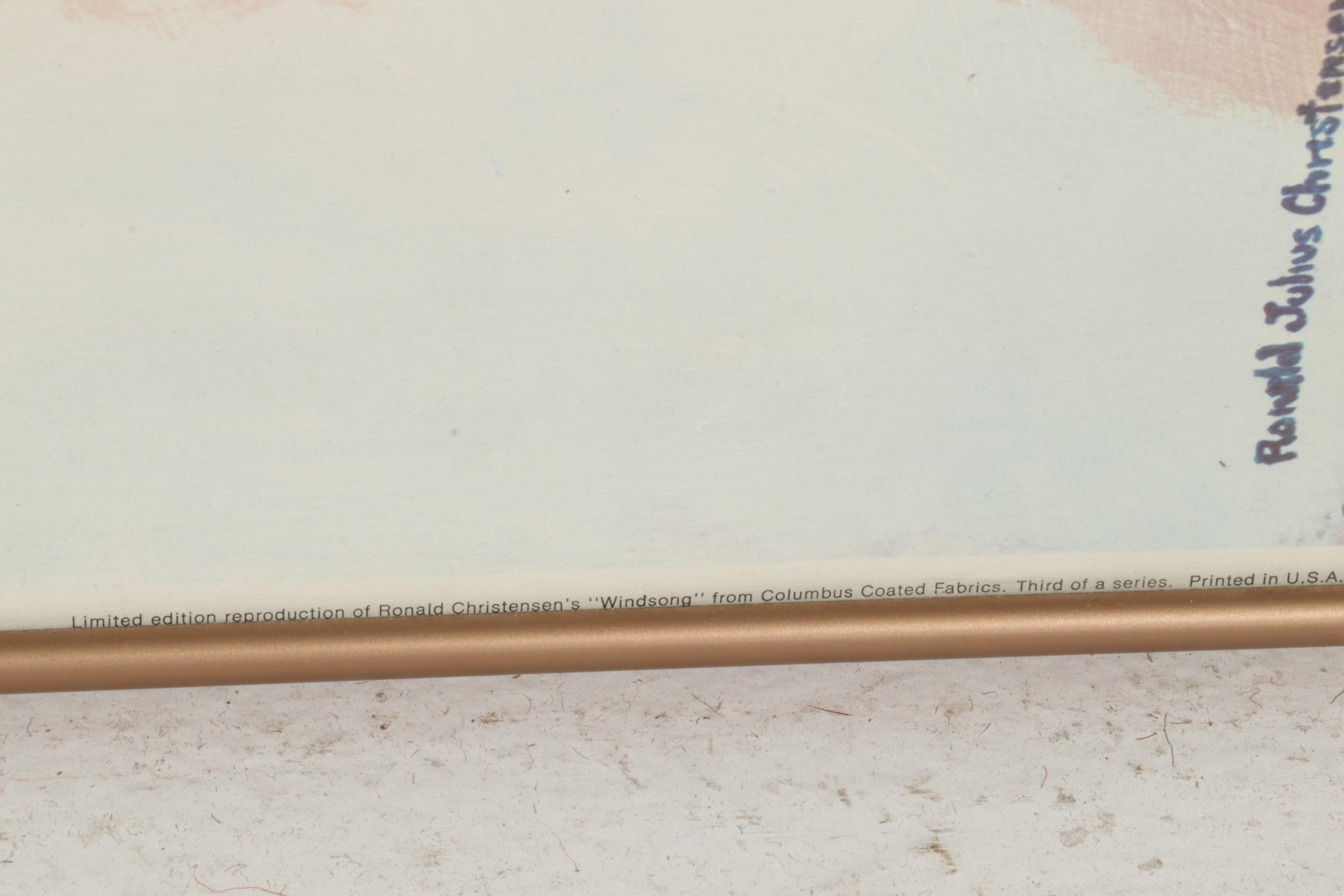 Offset Lithograph After Ronald Christensen "Windsong," Late 20th Century