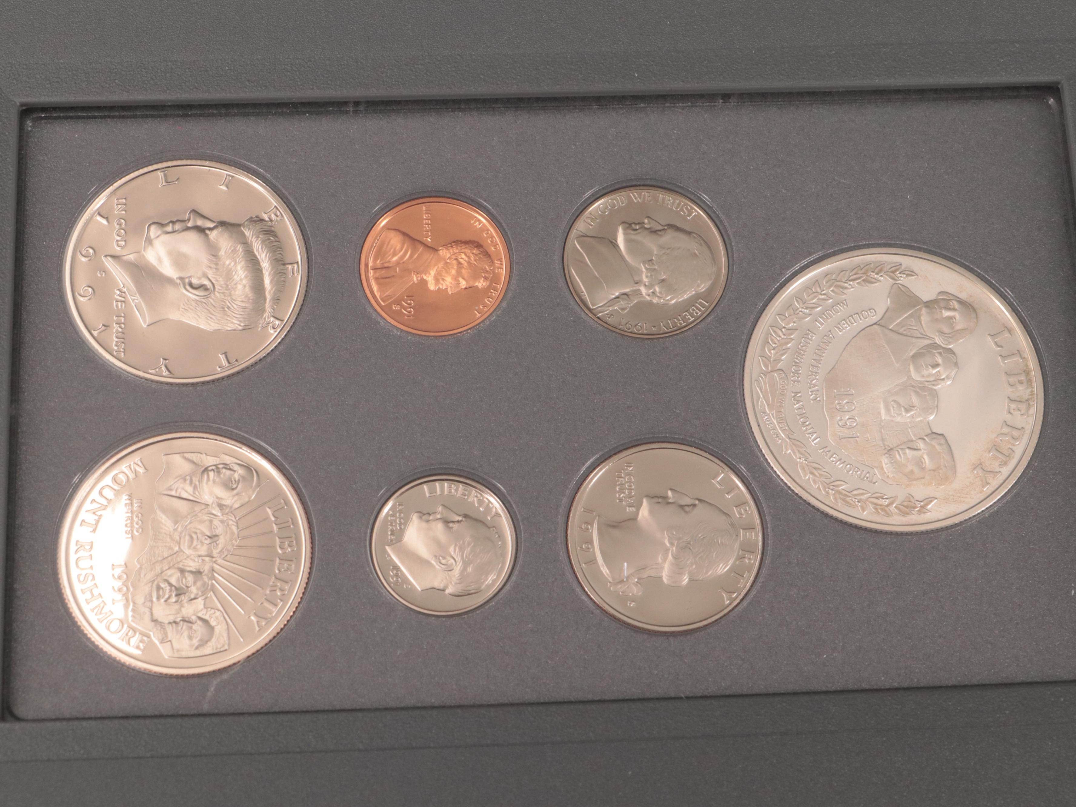 Three U.S. Mint Prestige Proof Sets Including 1991